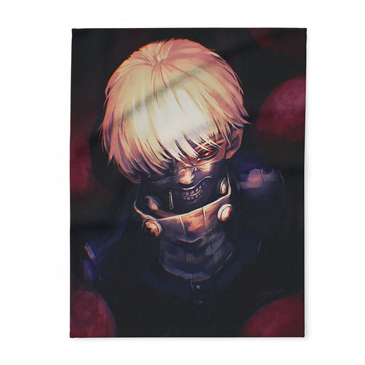 Anime-Inspired Arctic Tokyo ghoul style 2Fleece Blanket, Cozy Gift for Fans, Soft Throw for Living Room, Bedroom Decor, Perfect for Holidays