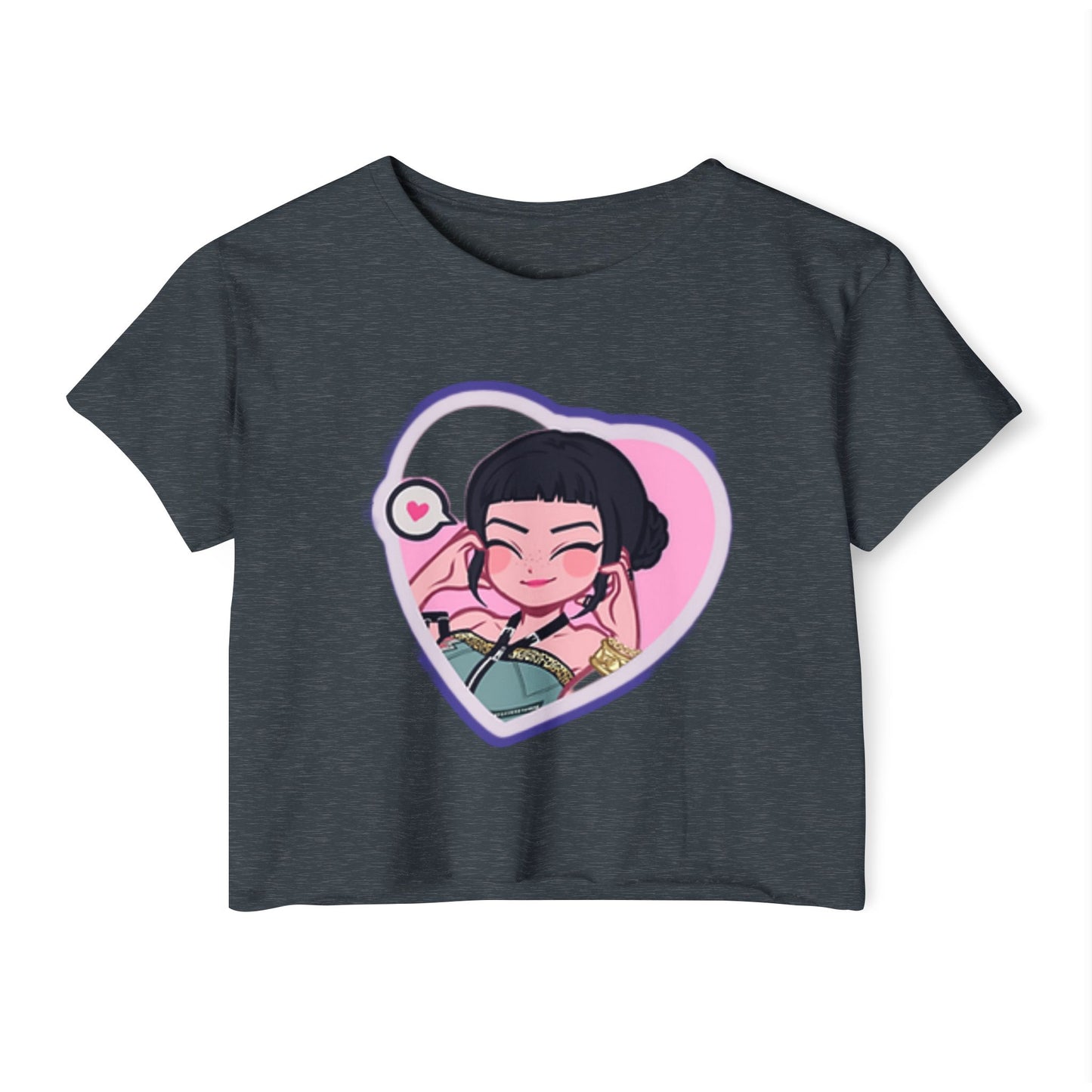 Idol style 1 Crop Top for Women, Summer Fashion, Cute Anime Tee, Festival Outfit, Anime Lover Gift