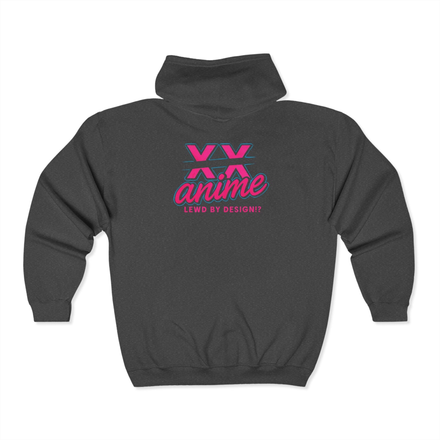 Anime-Inspired lewd Unisex Zip Hoodie, Graphic Hoodie, Casual Streetwear, Gift for Anime Fans, Trendy Apparel, Unique Anime Style