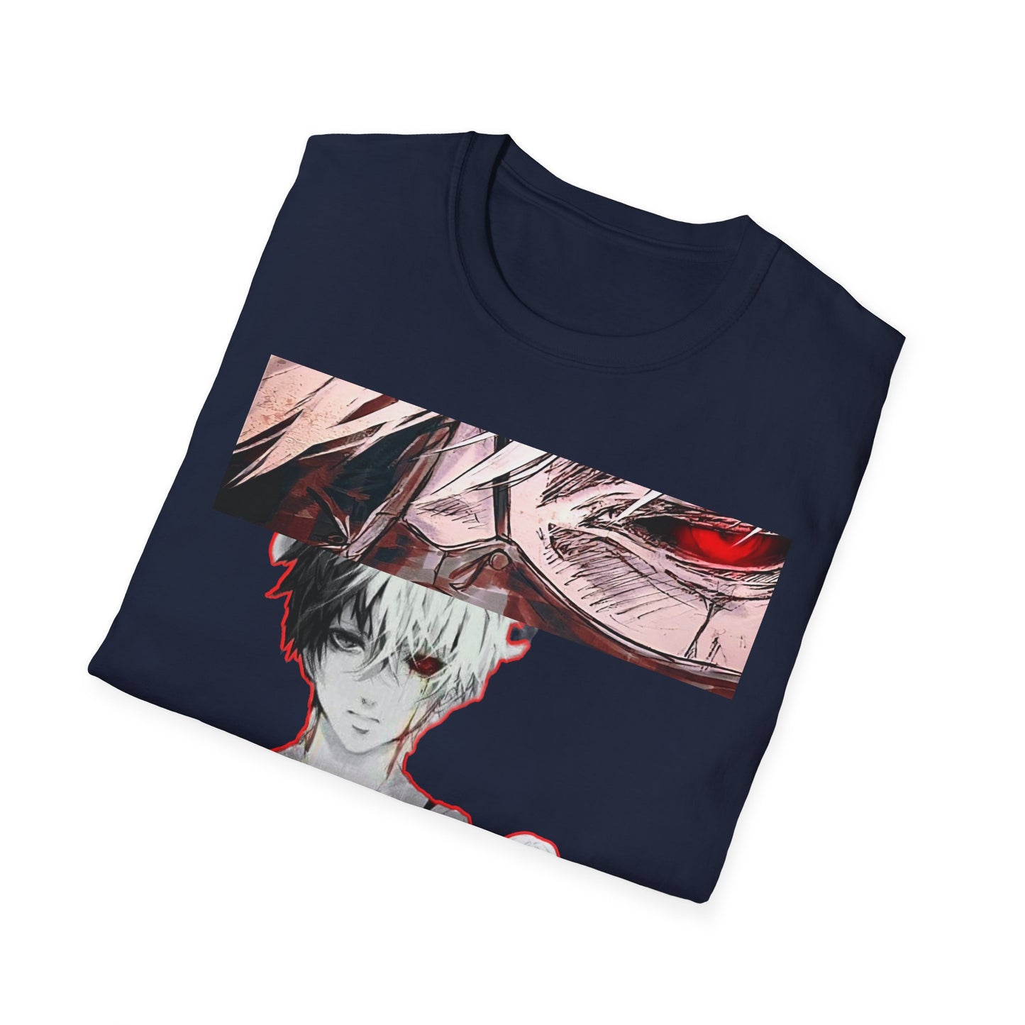 Anime-Inspired Graphic tokyo ghoul styleT-Shirt for Fans, Casual Wear, Birthday Gift, Unisex Softstyle Tee, Perfect for Conventions, Manga Enthusiasts