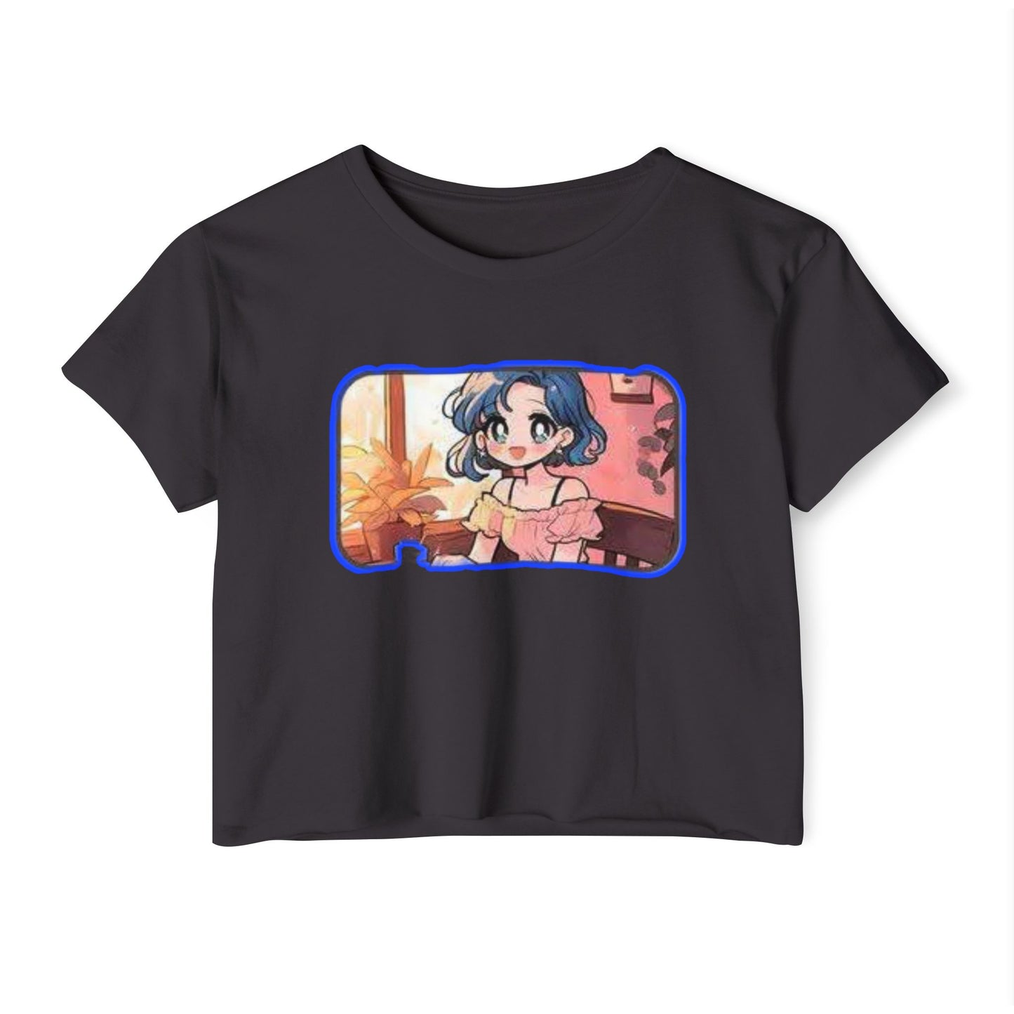 Women's Festival sailor moon 5 Crop Top, Boho Chic Summer Top, Cute Graphic Tee, Casual Festival Wear, Comfortable Weekend Top, Gift for Her