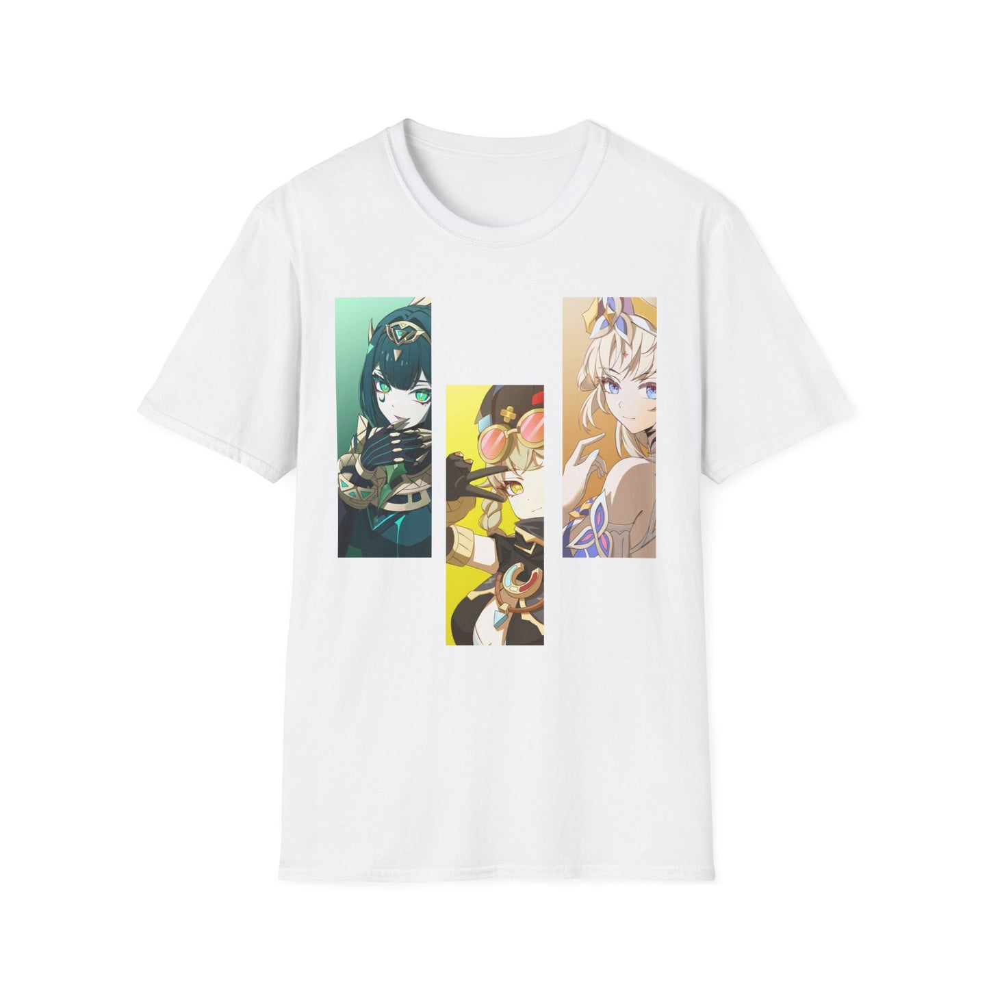 Anime-Inspired Unisex trio 2 Softstyle T-Shirt, Graphic Tee, Casual Wear, Gift for Anime Fans, Unique T-Shirt, Comfortable Streetwear