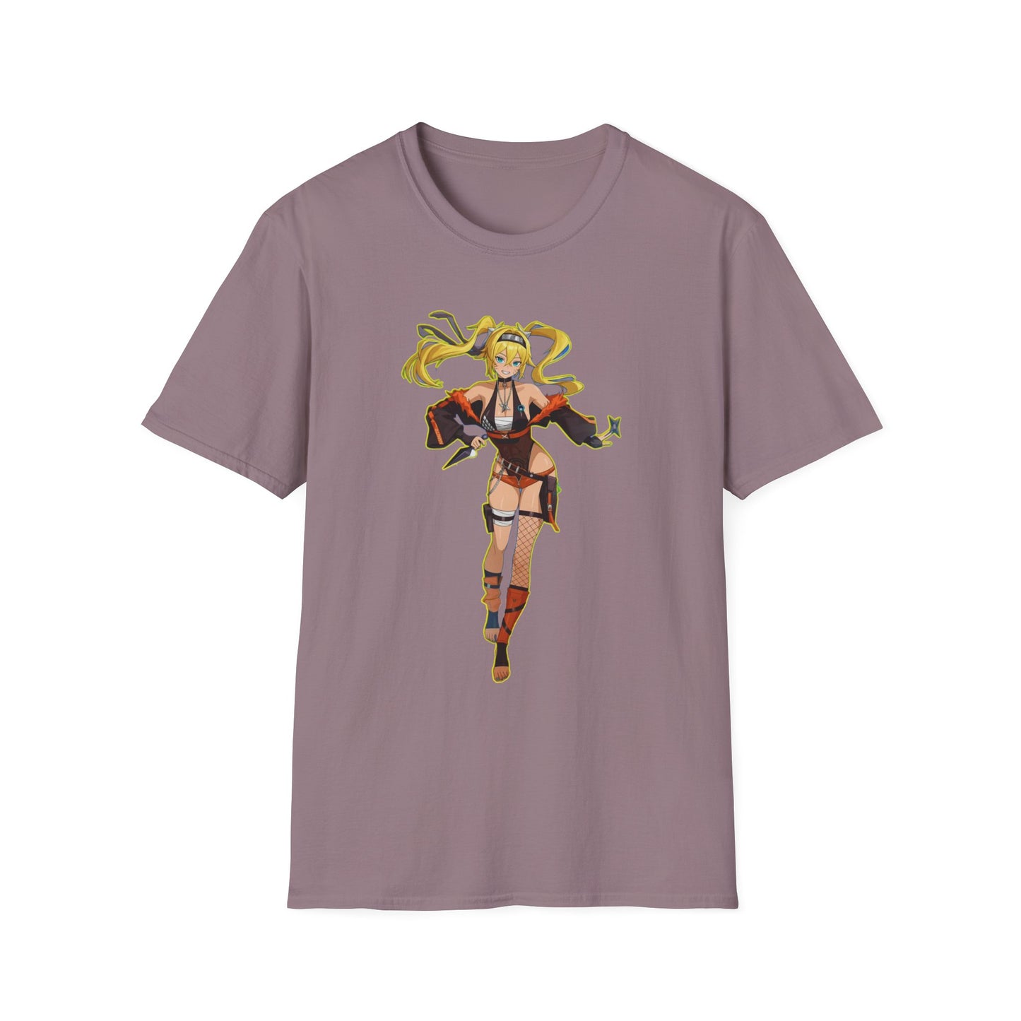 Anime-Inspired Naruto 8 Unisex Softstyle T-Shirt, Casual Wear, Gifts for Gamers, Comic Con Apparel, Unique Fashion Statement