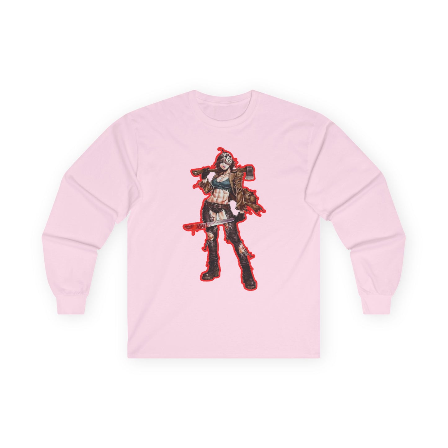 Rebellious spooky season masters of horror Long Sleeve Tee with Fierce Design, Unisex Fashion Shirt, Graphic Tee Gift, Casual Wear, Edgy Outfit, Anime Merch