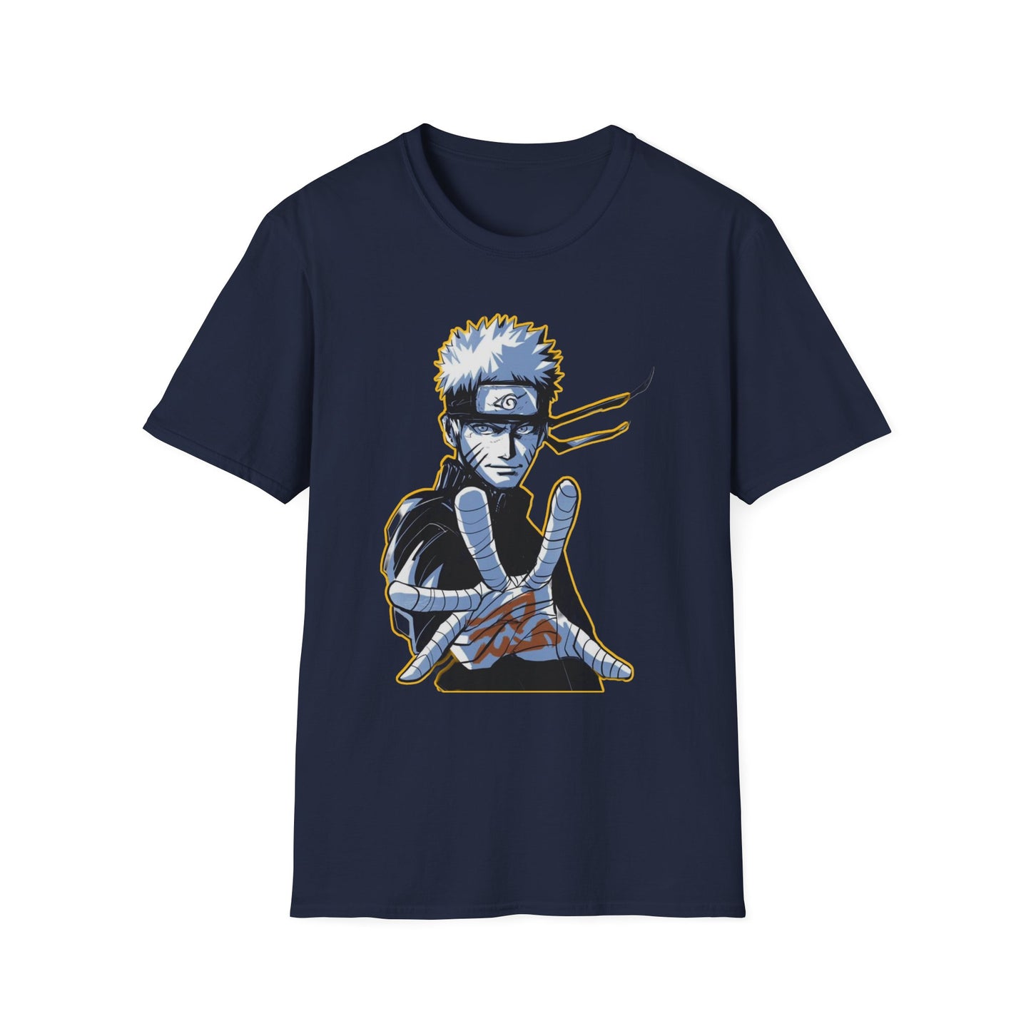 Naruto-Inspired Unisex Softstyle T-Shirt, Anime Fan Tee, Gifts for Cosplay, Comfy Everyday Wear, Perfect for Halloween and Birthdays