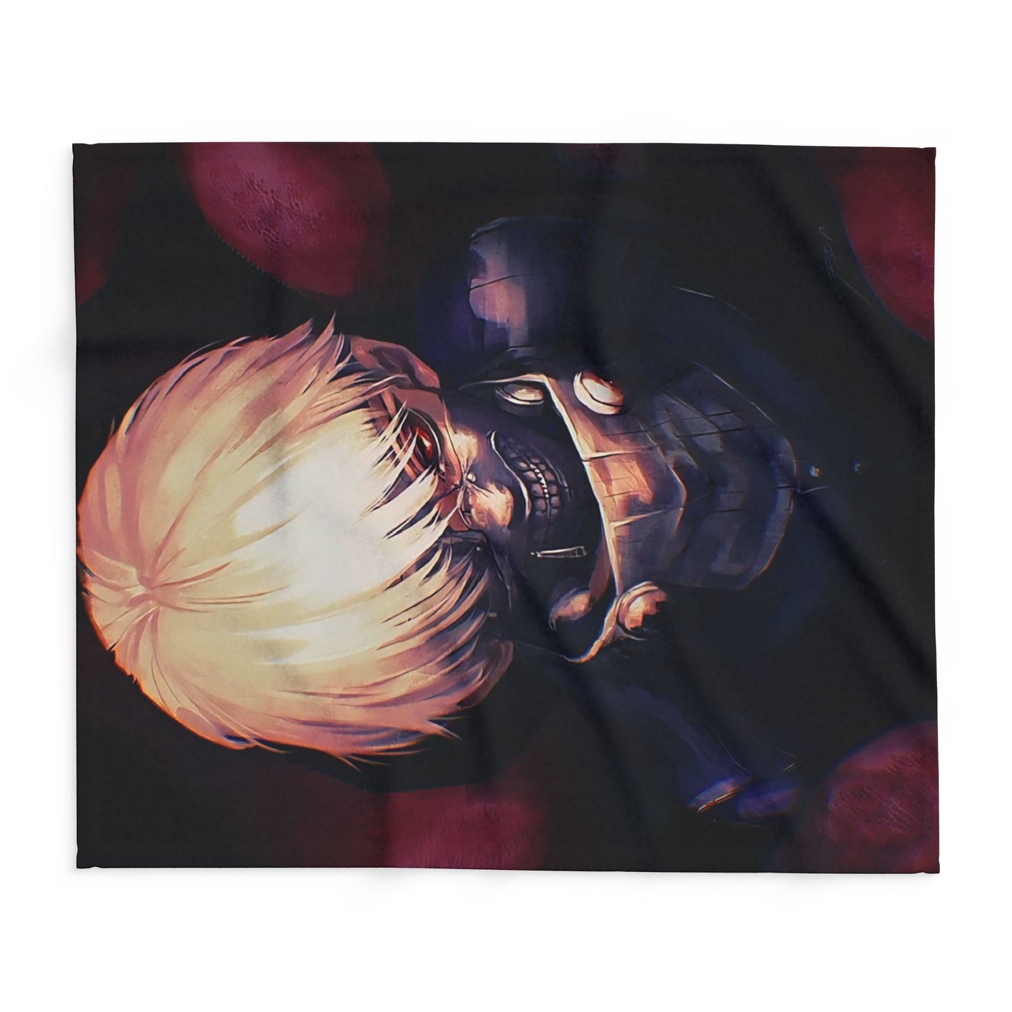 Anime-Inspired Arctic Tokyo ghoul style 2Fleece Blanket, Cozy Gift for Fans, Soft Throw for Living Room, Bedroom Decor, Perfect for Holidays