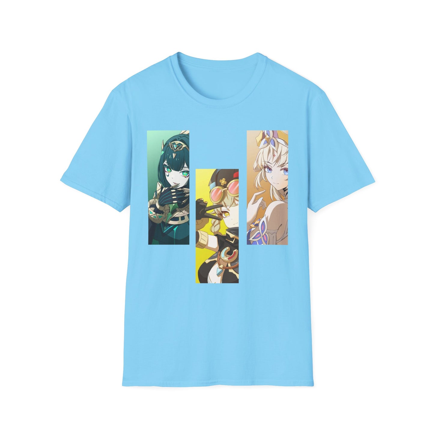 Anime-Inspired Unisex trio 2 Softstyle T-Shirt, Graphic Tee, Casual Wear, Gift for Anime Fans, Unique T-Shirt, Comfortable Streetwear