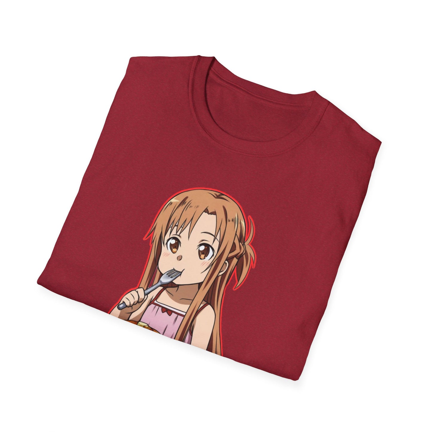 Anime Character Pancakes  sao Unisex Softstyle T-Shirt, Cute Graphic Tee, Gift for Fans, Casual Wear, Cosplay Event