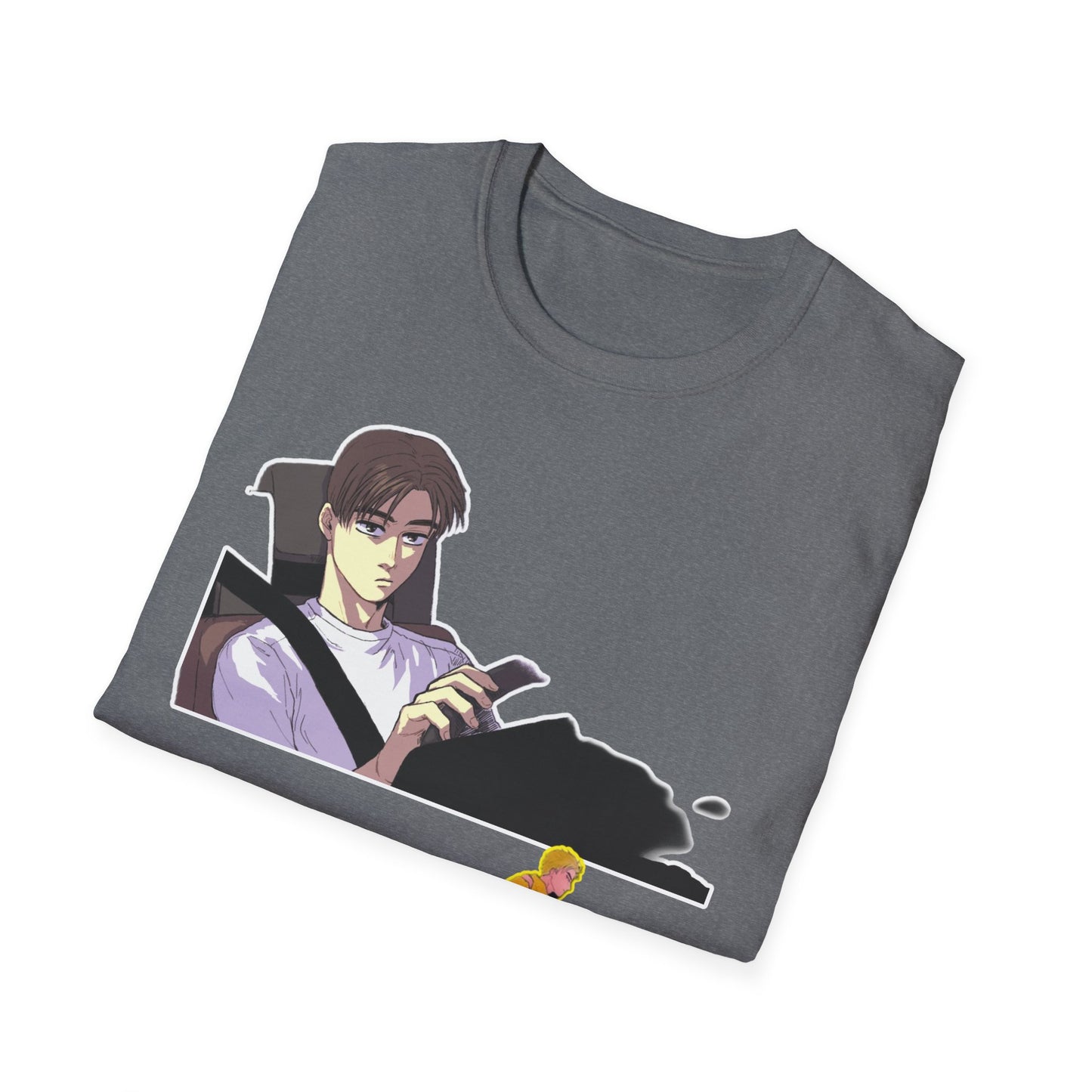 Anime-Inspired Unisex initial D 9 Softstyle T-Shirt, Graphic Tee, Casual Wear, Gift for Fans, Streetwear Style, Soft Cotton Top