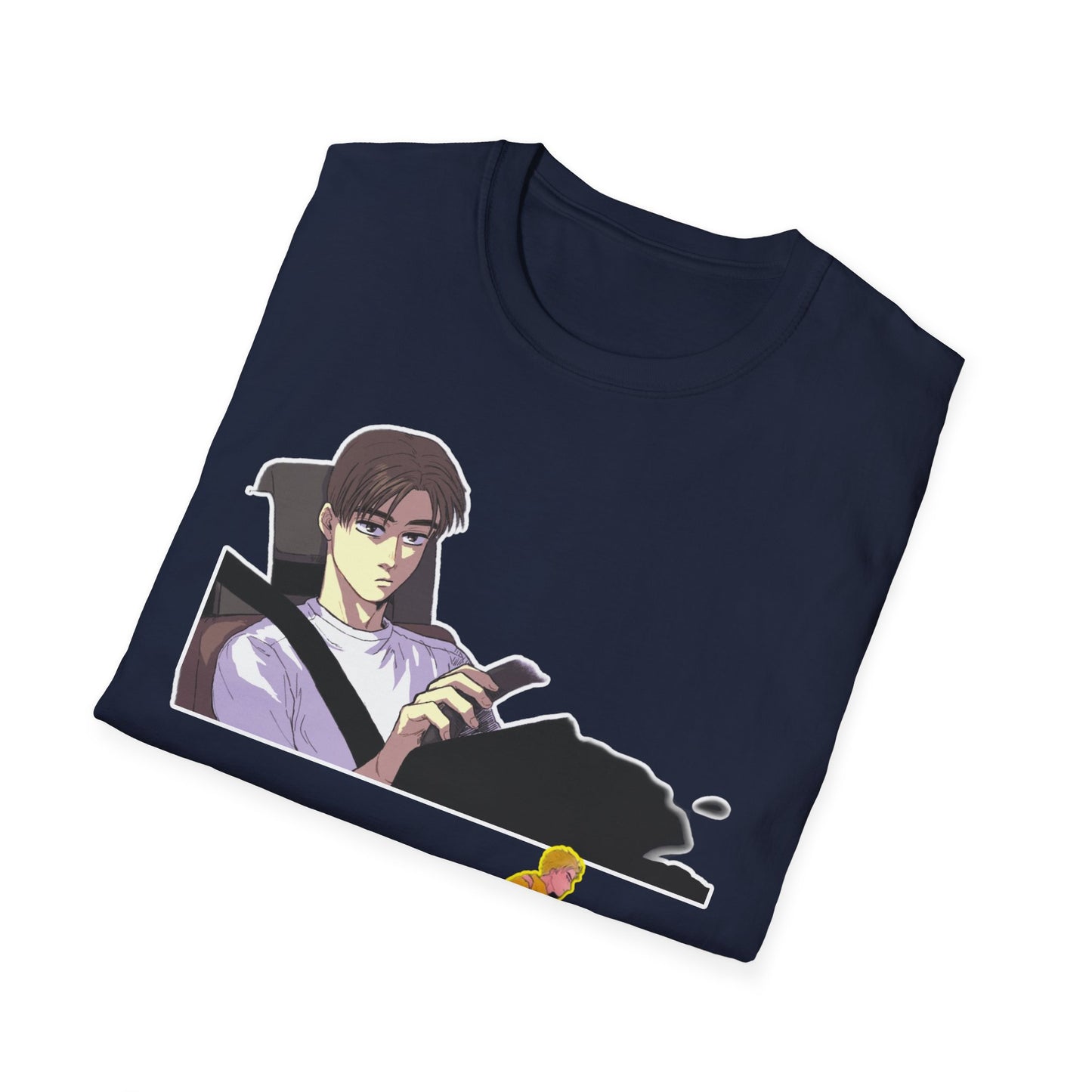Anime-Inspired Unisex initial D 9 Softstyle T-Shirt, Graphic Tee, Casual Wear, Gift for Fans, Streetwear Style, Soft Cotton Top