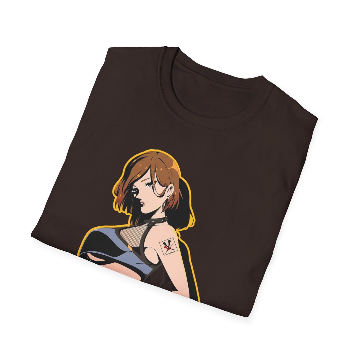 Chic Graphic one piece T-Shirt for Trendy Fashionistas, Unisex Softstyle Tee, Anime Art Apparel, Perfect Gift for Birthdays and Casual Outings