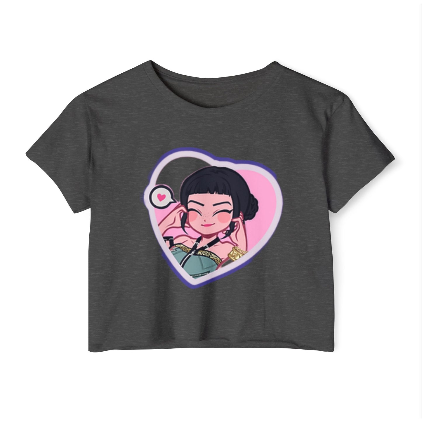 Idol style 1 Crop Top for Women, Summer Fashion, Cute Anime Tee, Festival Outfit, Anime Lover Gift