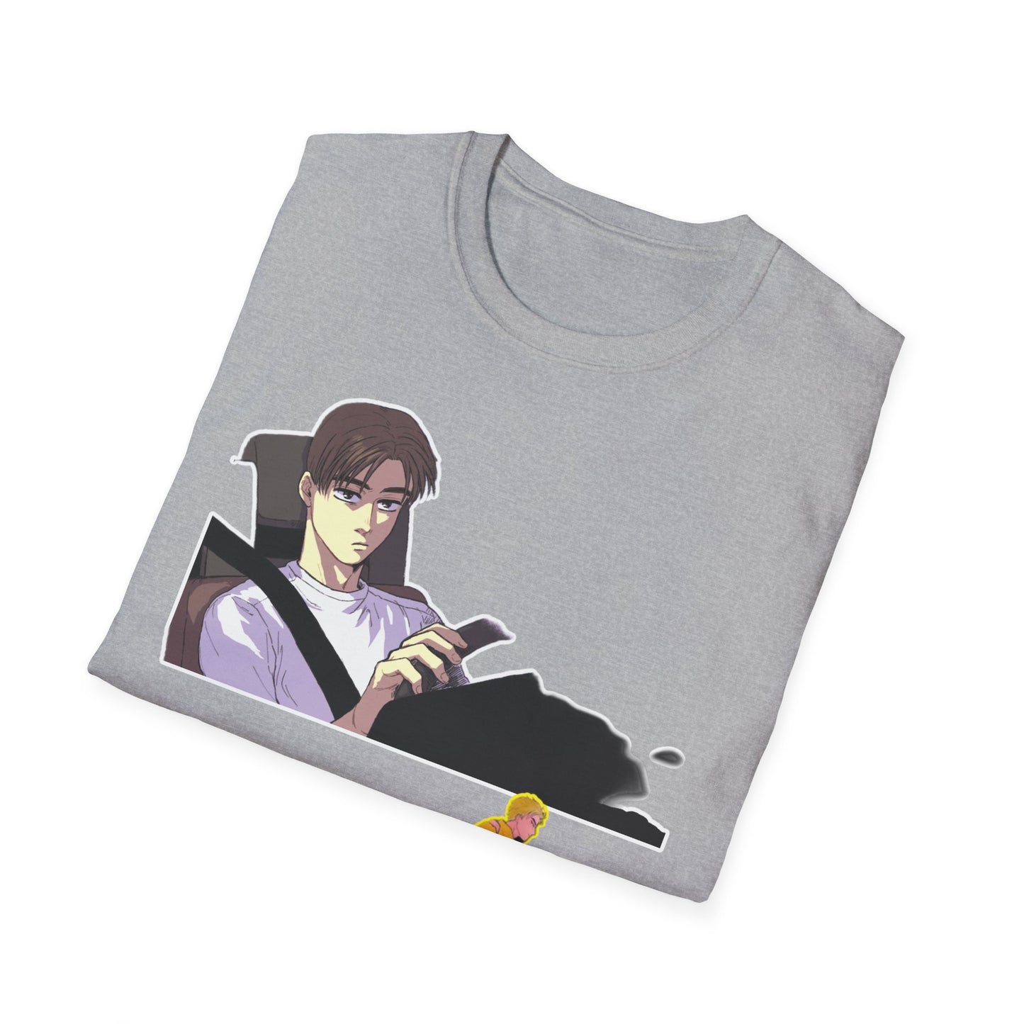 Anime-Inspired Unisex initial D 9 Softstyle T-Shirt, Graphic Tee, Casual Wear, Gift for Fans, Streetwear Style, Soft Cotton Top
