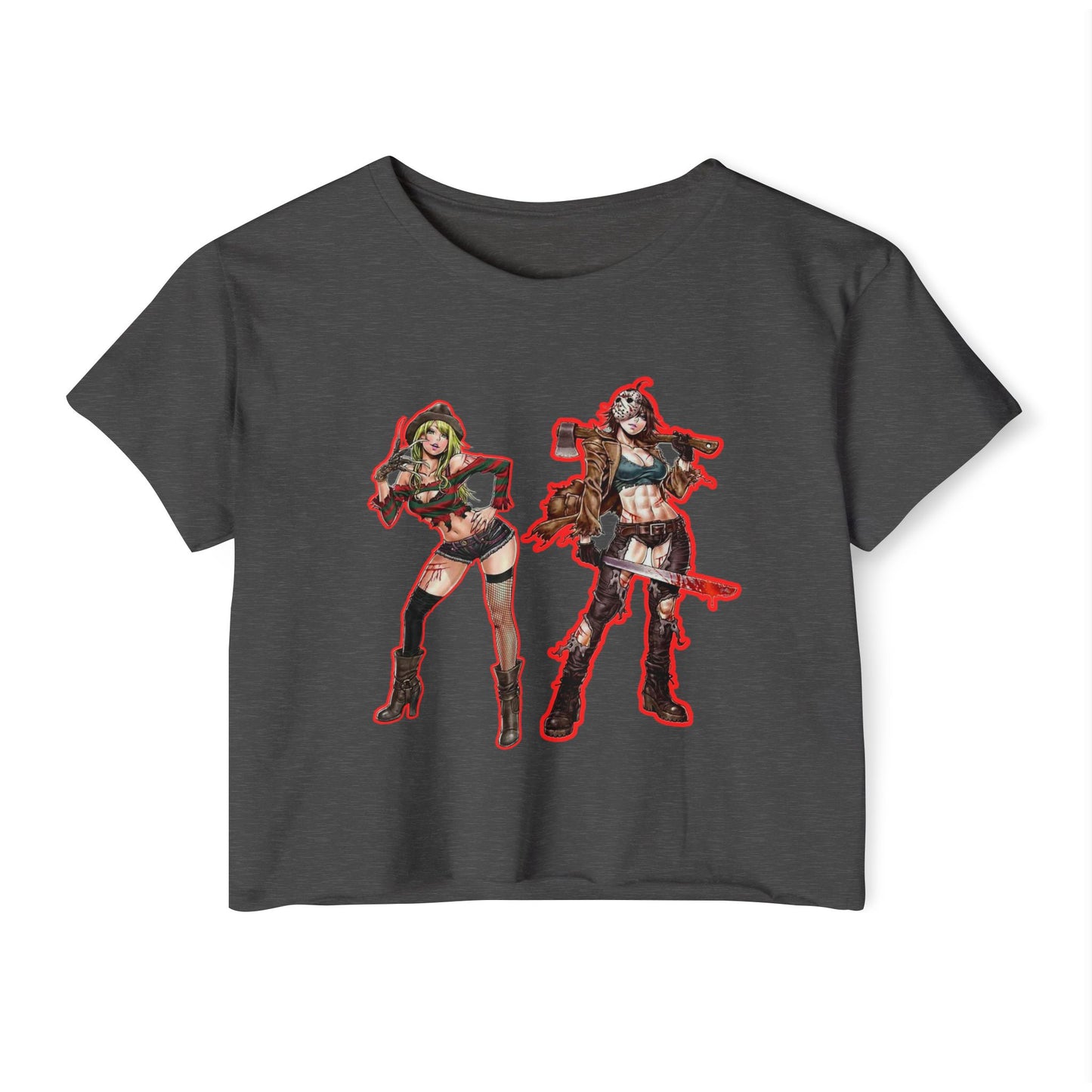 Fierce Festival spooky season masters of horror 1Crop Top, Women's Graphic Tee, Edgy Summer Shirt, Concert Outfit, Music Festival Apparel, Statement Top