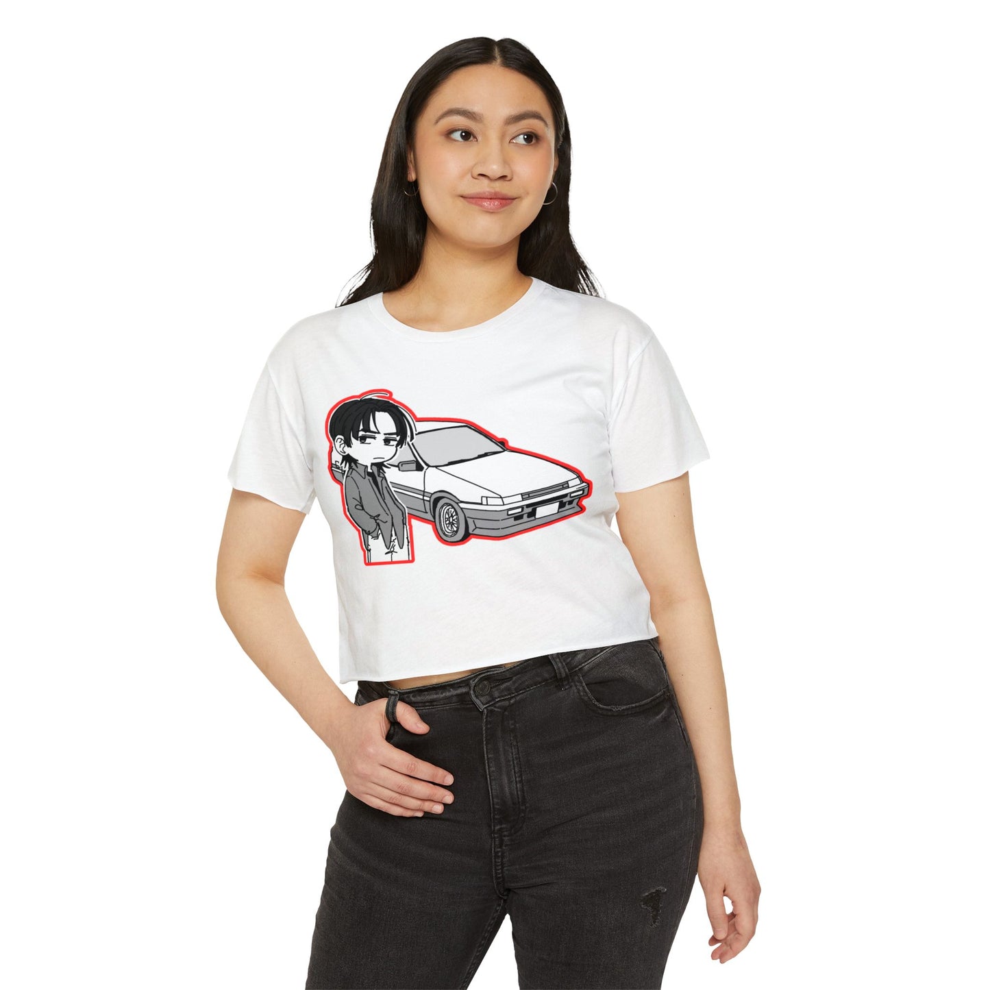 Festival Vibes initial D 2 Crop Top, Graphic Tee for Music Lovers, Summer Top, Cute Streetwear, Ideal for Concerts, Gifts for Her