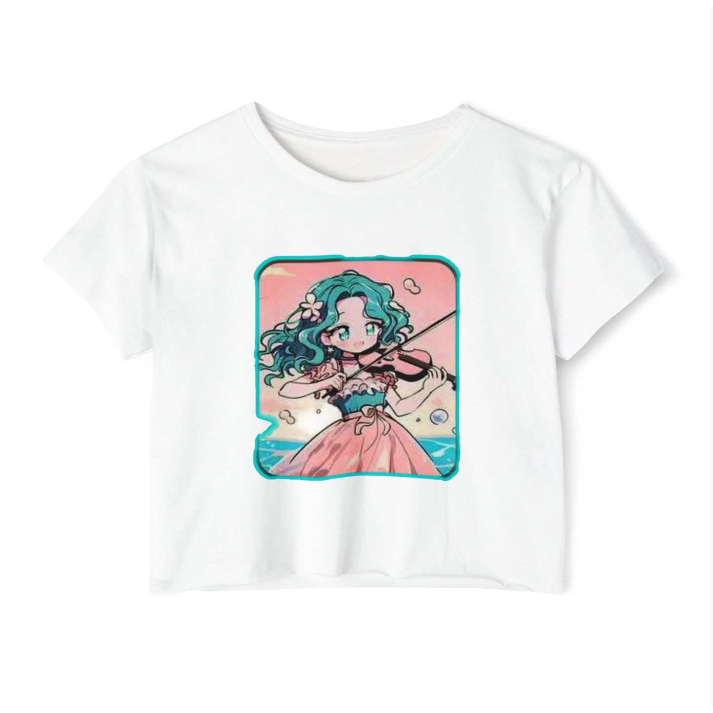 Women's Festival sailor moon 16 Crop Top, Boho Chic Shirt, Cute Summer Top, Music Festival Outfit, Casual Crop Tee, Gift for Her