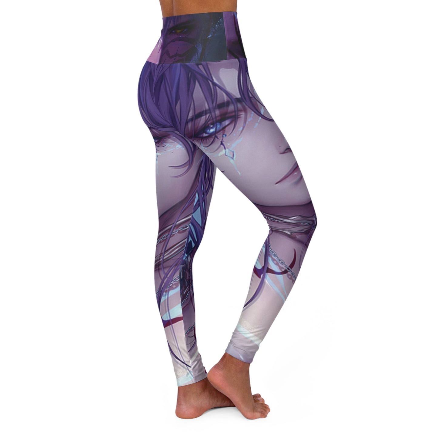 Idol style 2 High Waisted Yoga Leggings with Artistic Design, Fitness Apparel, Activewear, Sportswear, Gift for Yoga Lovers