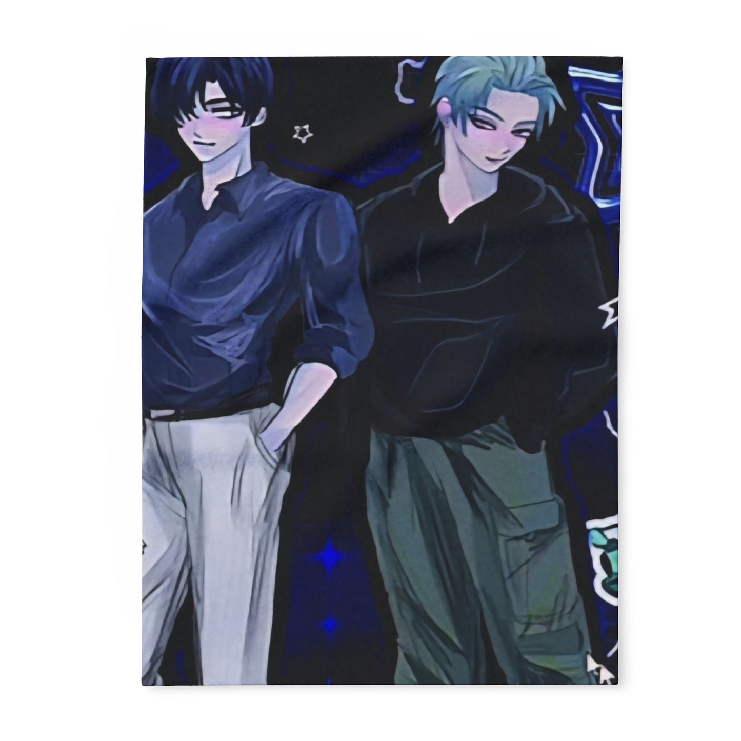 Cozy Arctic initial D Fleece Blanket with Trendy Anime Characters, Perfect for Comfort, Gifting, Home Decor, Anime Fans, Cozy Evenings