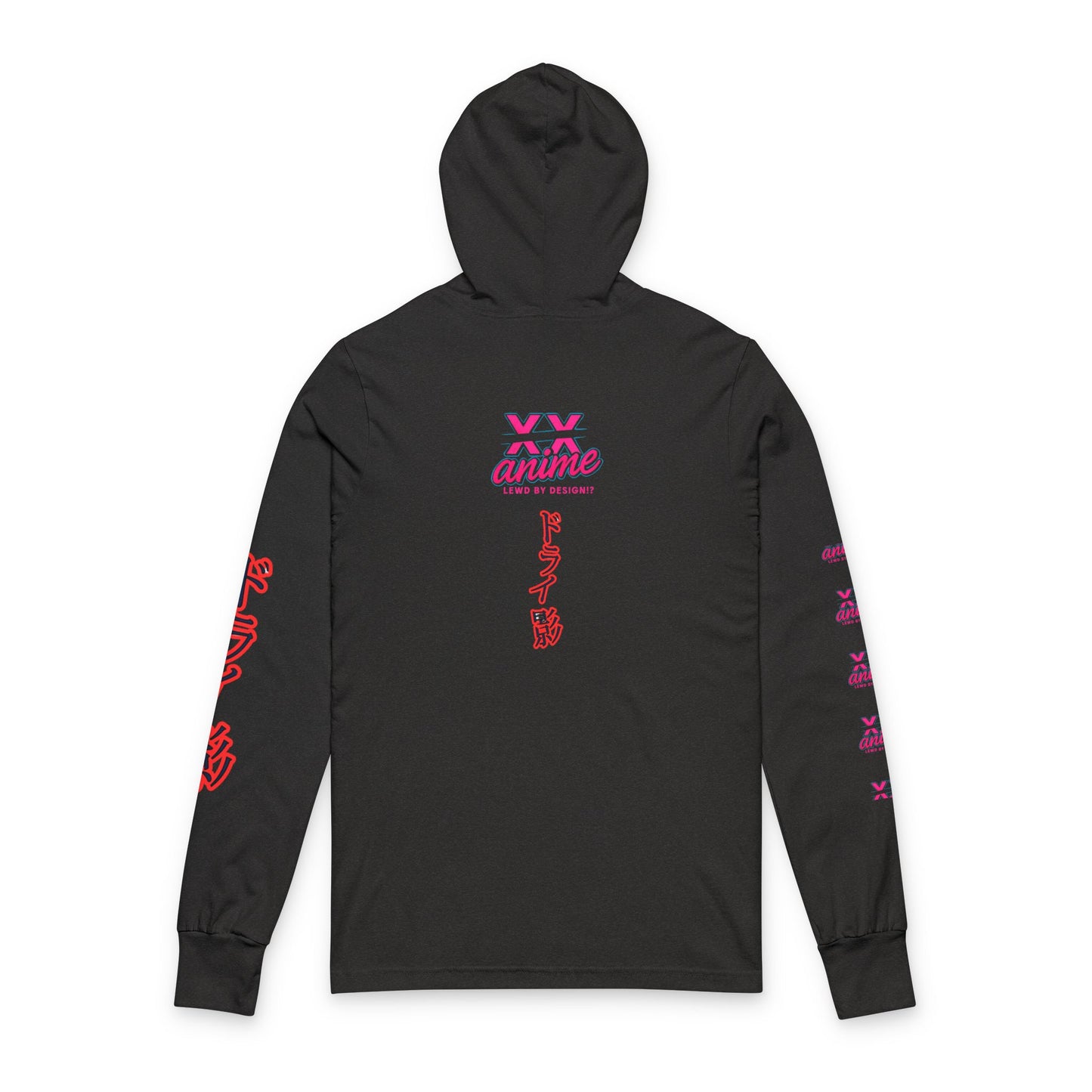 Anime-Inspired drykage Unisex Hooded Long Sleeve Tee, Graphic Tee, Streetwear, Casual Wear, Gift for Anime Lovers