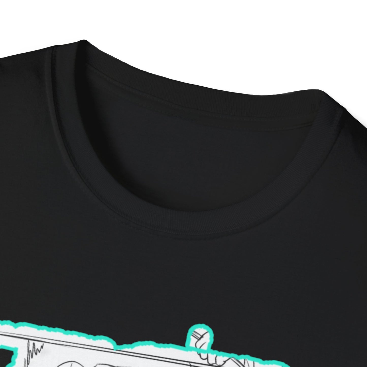 Chill Vibes Graphic bleach 6 Tee - Skeleton Art Design, Unisex Softstyle T-Shirt for Casual Wear, Gift for Horror Fans, Cool Summer Shirt