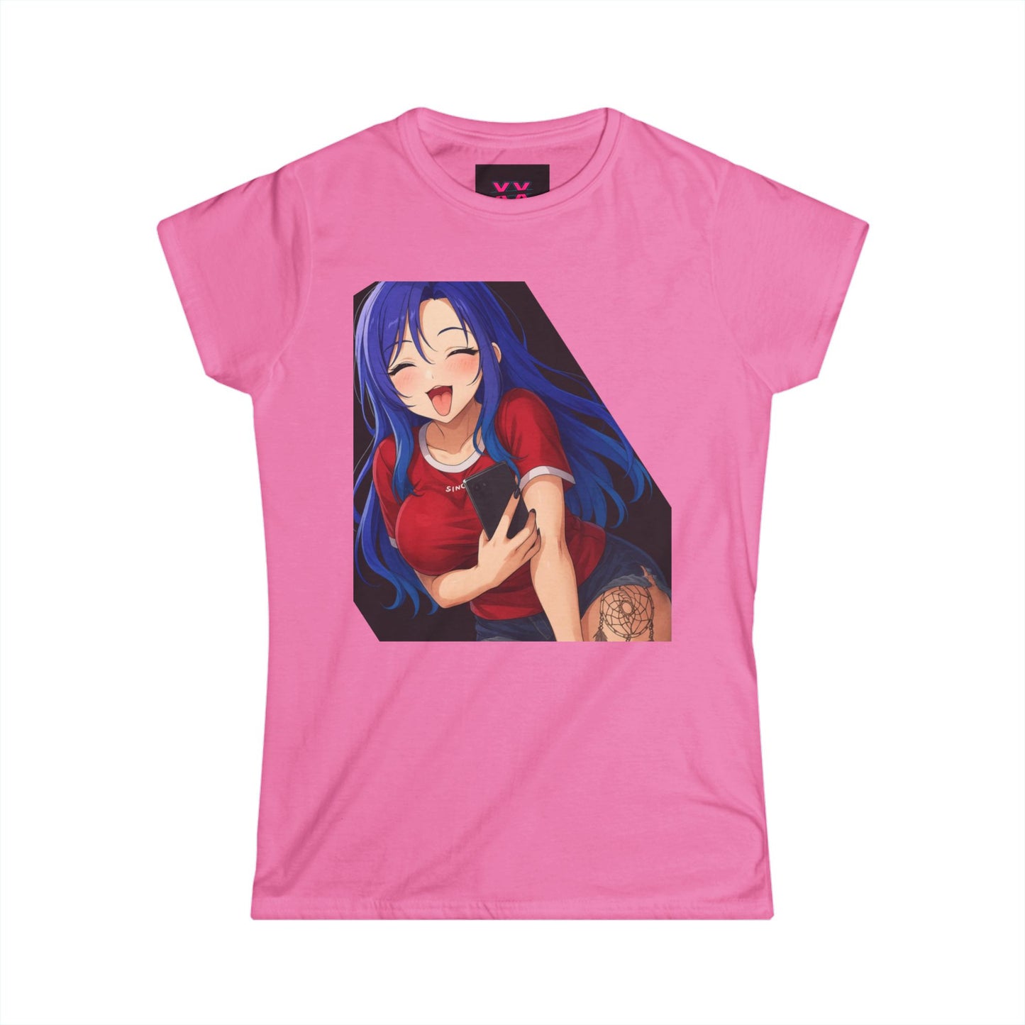 Copy of Anime-Inspired Women's Softstyle Tee, Casual Graphic Tee, Cute Character Shirt, Gift for Anime Fans, Everyday Wear, Pop Culture Apparel