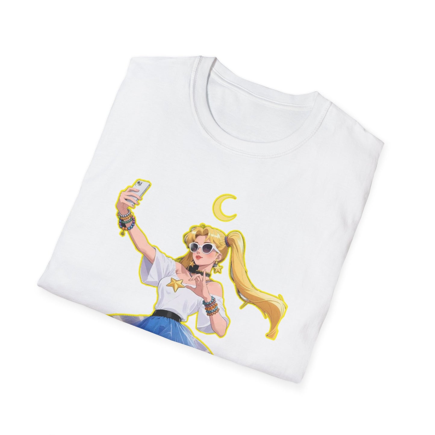 Moonlit Selfie sailor moon Unisex T-Shirt – Fun, Relatable, Casual Wear for Anime Fans, Gifts for Birthdays, Cosplay Events, or Everyday Comfort