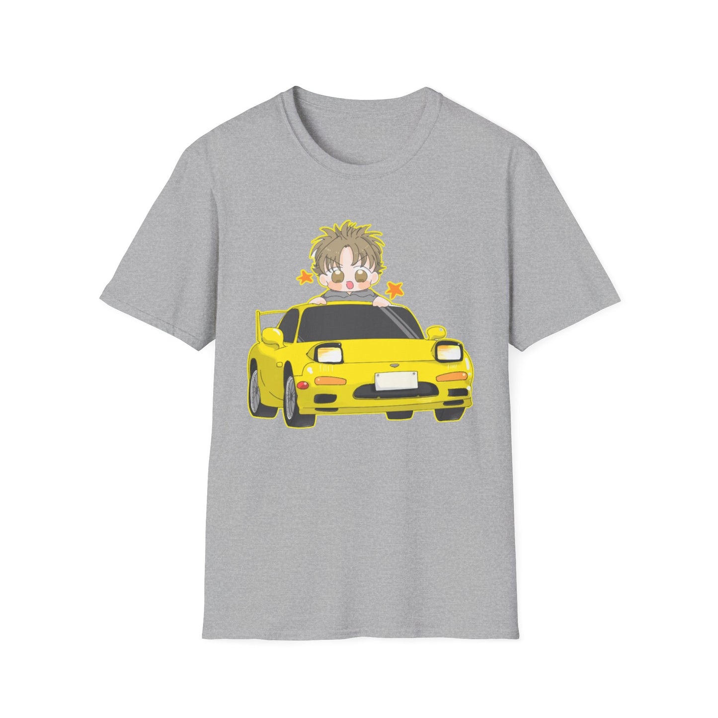 Cool Cartoon initial D 5 Car Unisex T-Shirt - Fun Gift for Car Lovers, Anime Fans, Birthday, Casual Wear, Everyday Style