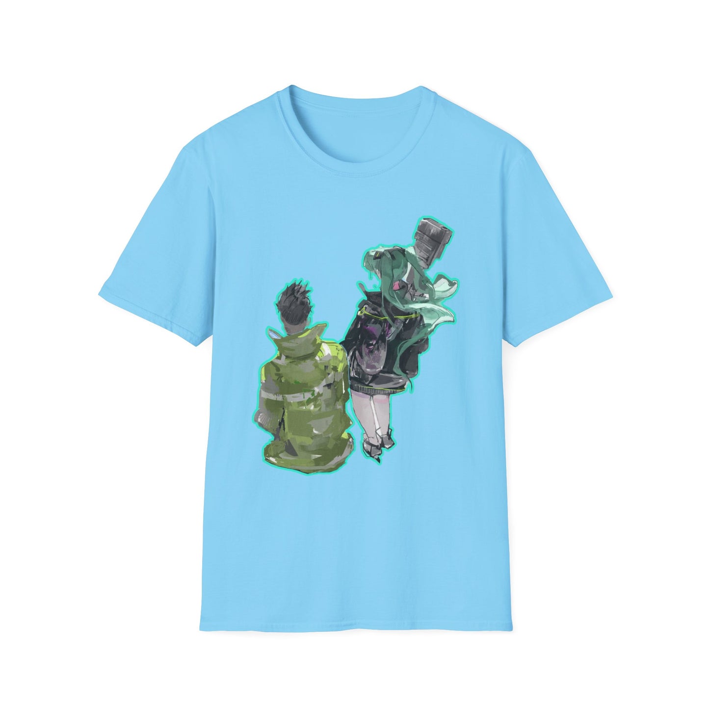 Stylish Unisex  cyber punk style Softstyle T-Shirt with Unique Graphic Design - Perfect for Casual Wear, Gifts, Art Lovers, Birthday, Everyday Style