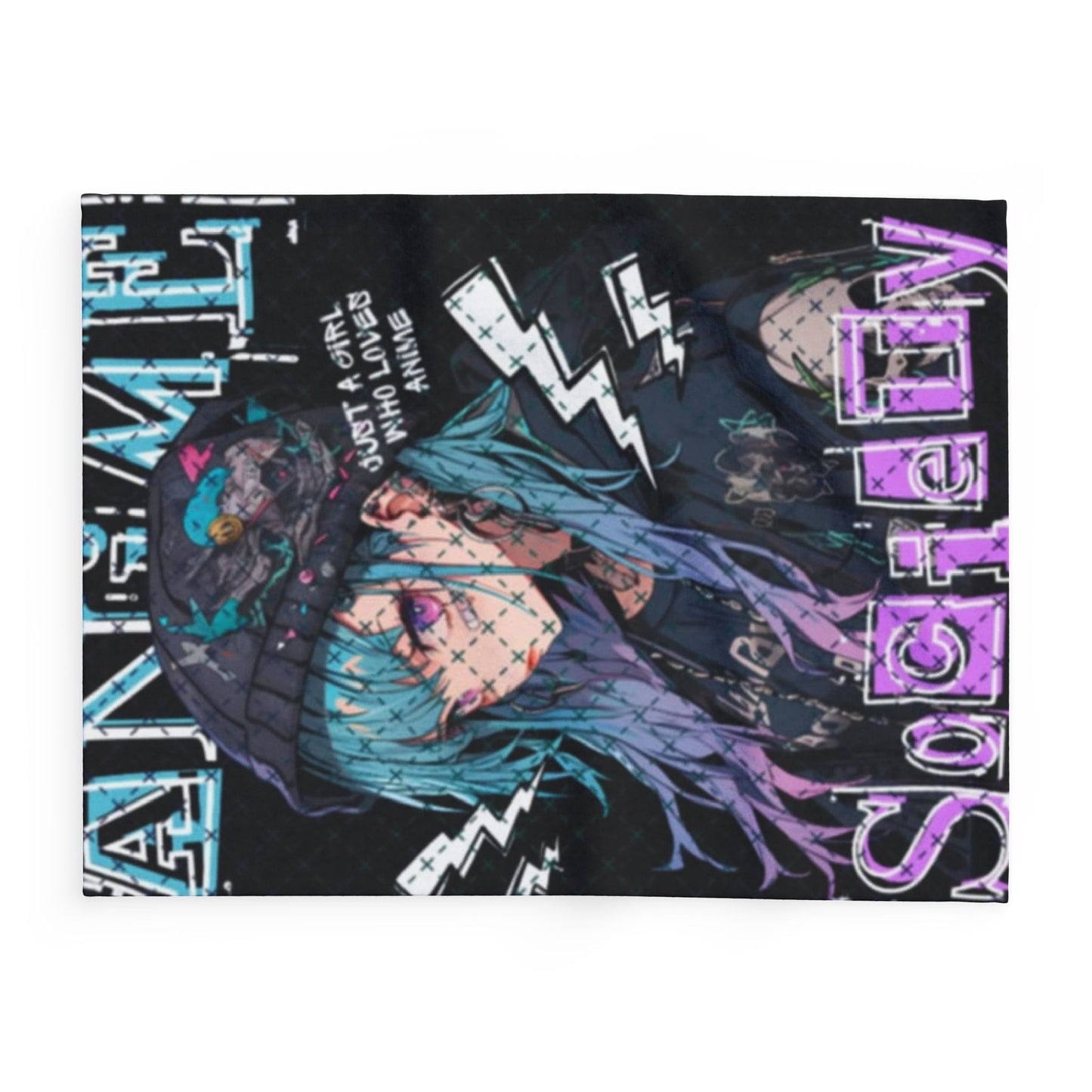 Anime Society Fleece Blanket, Cozy Throw Blanket, Warm Blanket, Gift for Anime Lovers, Home Decor, Bedroom Accessories