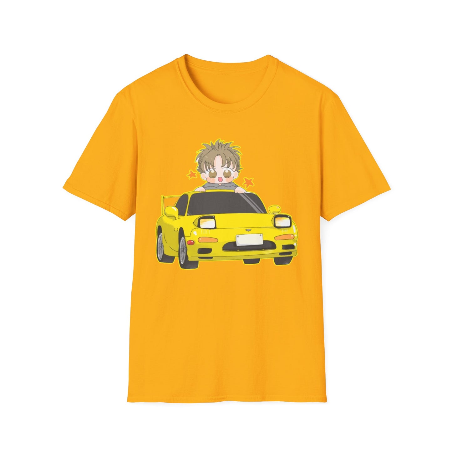 Cool Cartoon initial D 5 Car Unisex T-Shirt - Fun Gift for Car Lovers, Anime Fans, Birthday, Casual Wear, Everyday Style