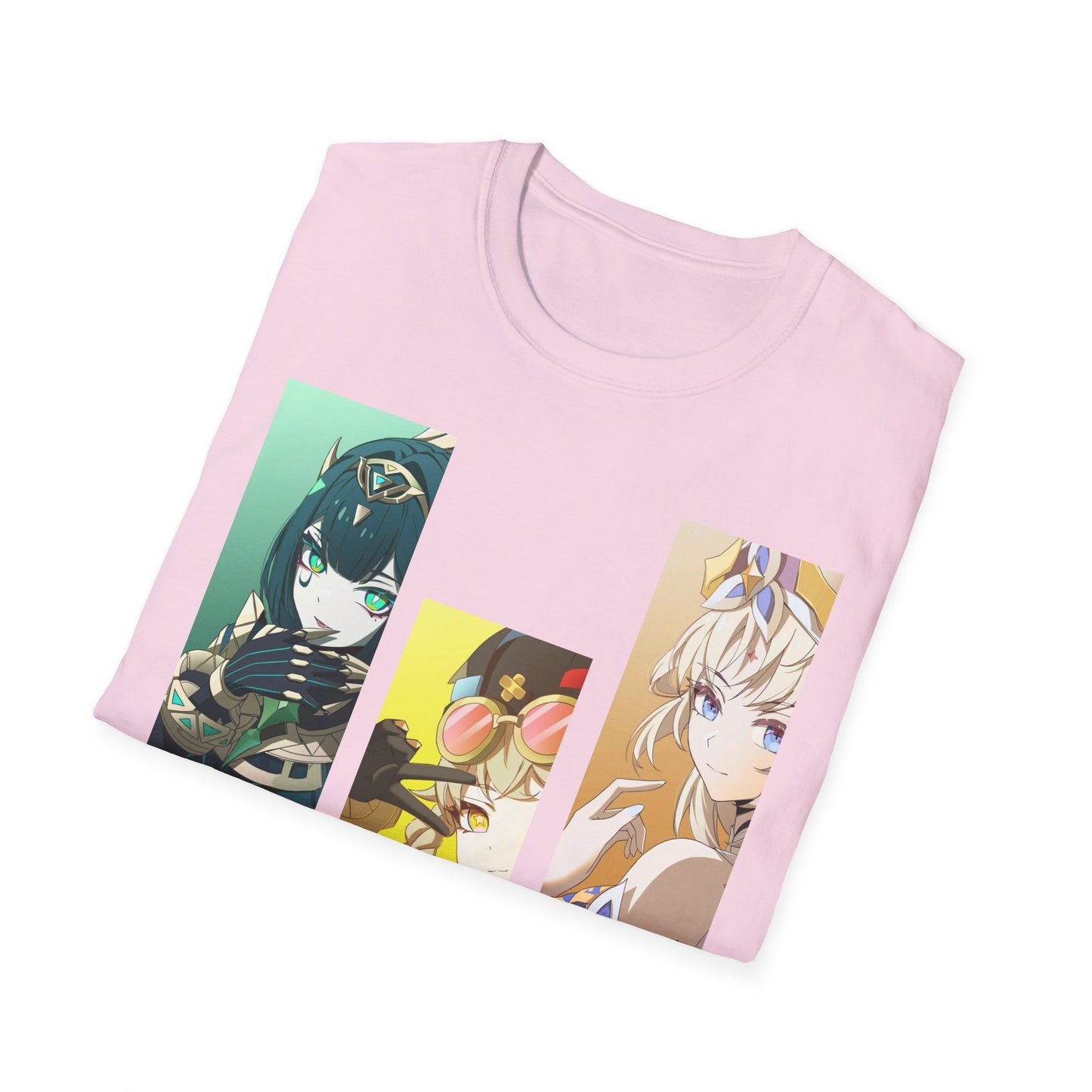 Anime-Inspired Unisex trio 2 Softstyle T-Shirt, Graphic Tee, Casual Wear, Gift for Anime Fans, Unique T-Shirt, Comfortable Streetwear