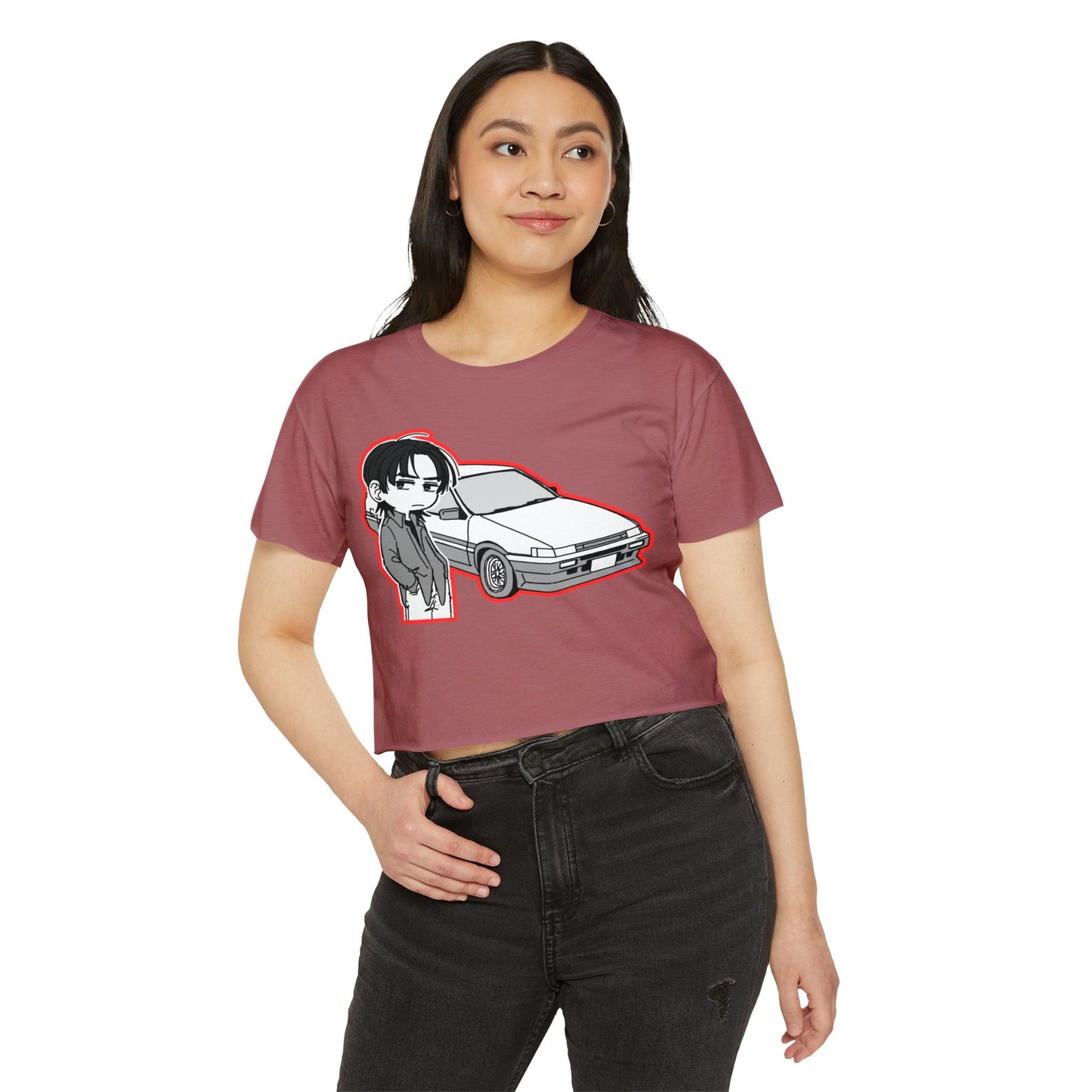 Festival Vibes initial D 2 Crop Top, Graphic Tee for Music Lovers, Summer Top, Cute Streetwear, Ideal for Concerts, Gifts for Her