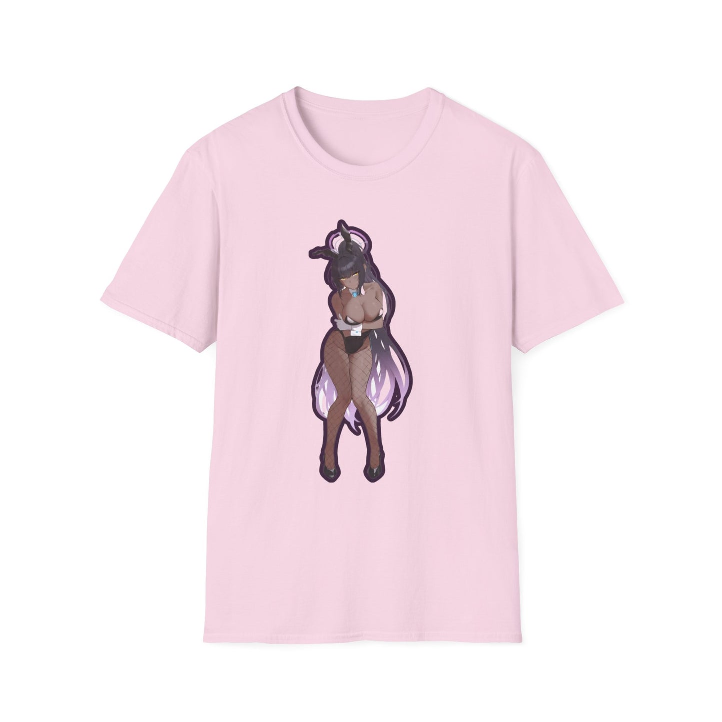Anime Graphic lewd bunny 4 T-Shirt, Unisex Softstyle Tee for Anime Lovers, Casual Wear, Gift for Fans, Statement Tee, Edgy Style