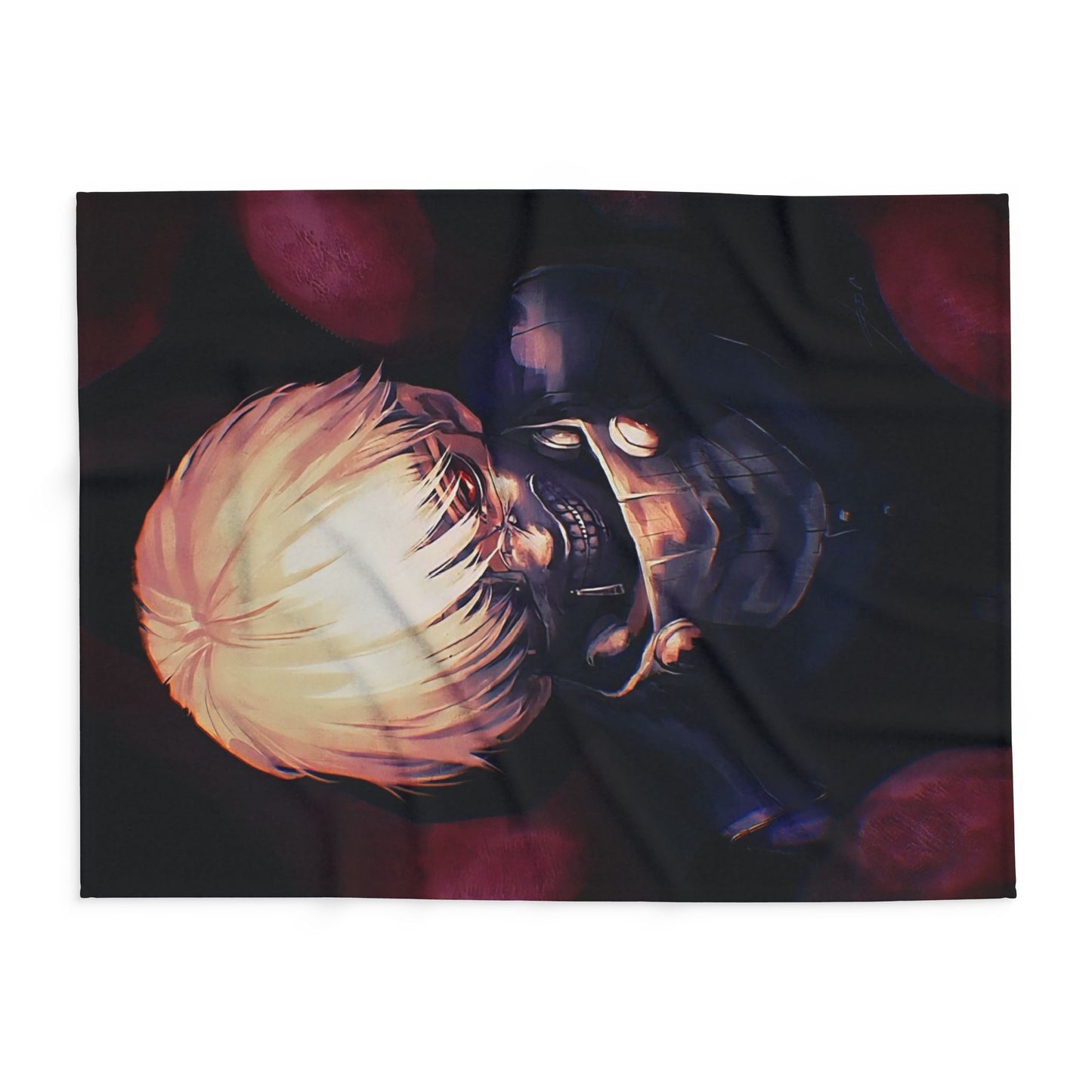 Anime-Inspired Arctic Tokyo ghoul style 2Fleece Blanket, Cozy Gift for Fans, Soft Throw for Living Room, Bedroom Decor, Perfect for Holidays