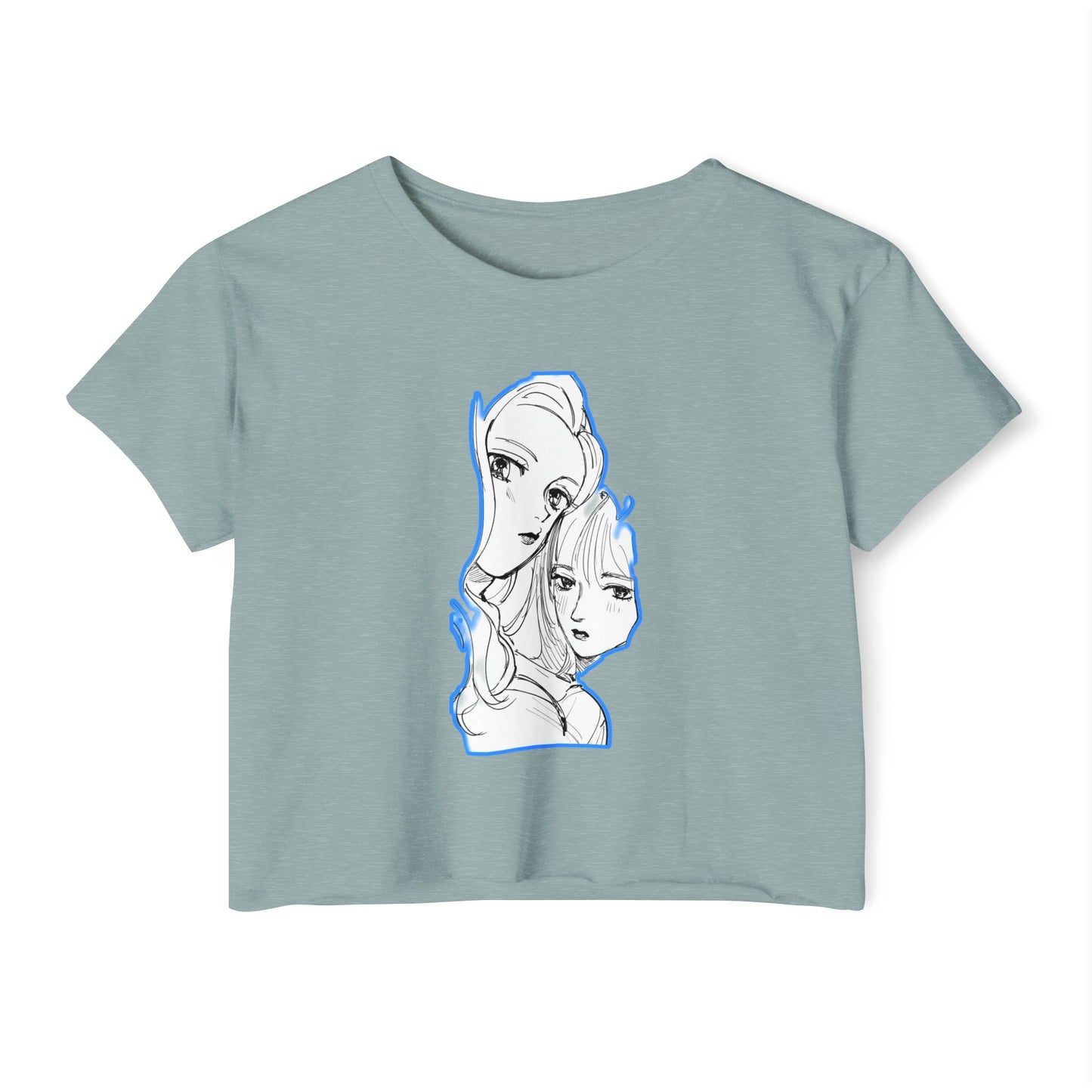 Women's Festival initial D 3 Crop Top with Unique Art Design, Boho Style Tee, Summer Concert Top, Gift for Music Lovers, Casual Everyday Wear