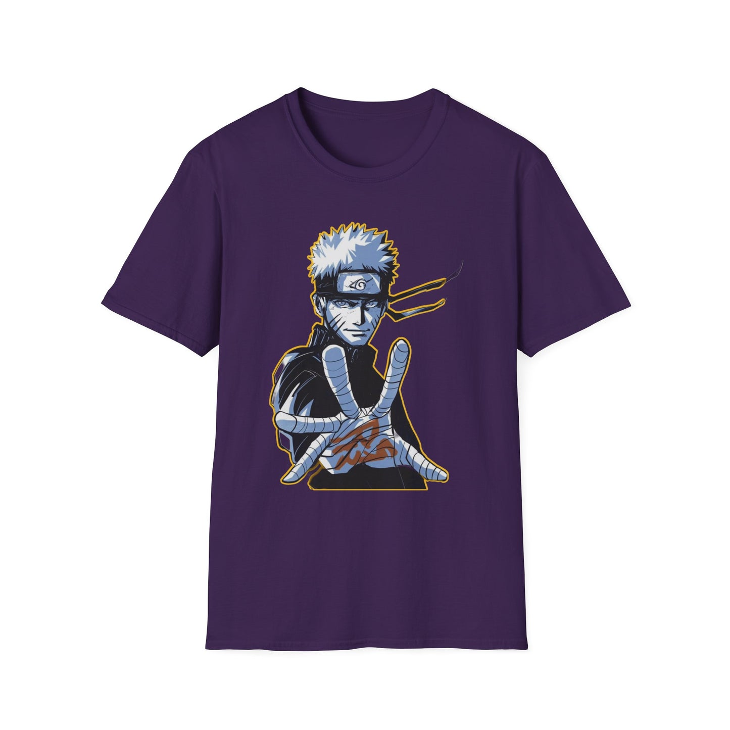 Naruto-Inspired Unisex Softstyle T-Shirt, Anime Fan Tee, Gifts for Cosplay, Comfy Everyday Wear, Perfect for Halloween and Birthdays
