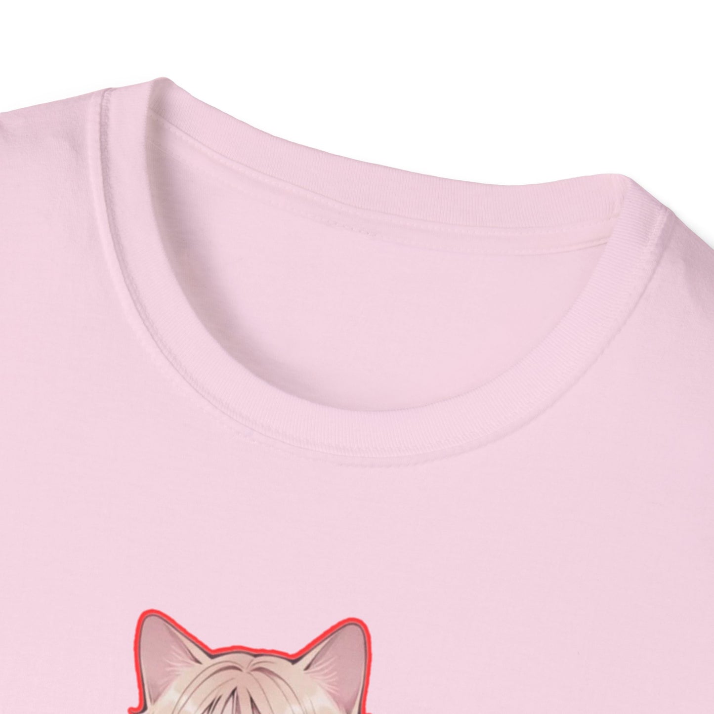 Anime Cat Girl Unisex T-Shirt, Cute Graphic Tee, Casual Wear, Gift for Cat Lovers, Kawaii Fashion, Summer Style