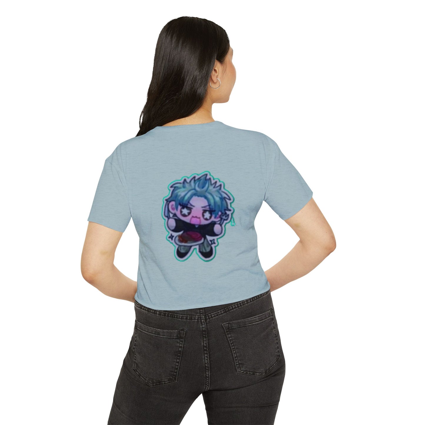 Trendy Women's initial D Festival Crop Top, Cute Graphic Tee, Summer Fashion, Festival Wear, Casual Street Style