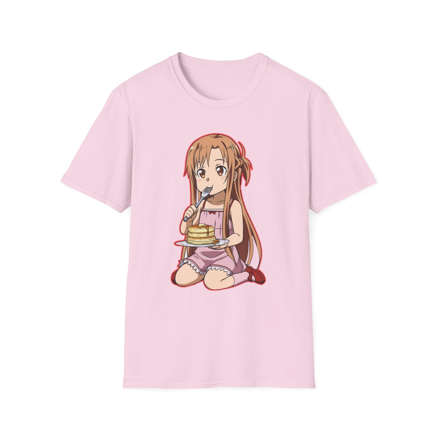 Anime Character Pancakes  sao Unisex Softstyle T-Shirt, Cute Graphic Tee, Gift for Fans, Casual Wear, Cosplay Event