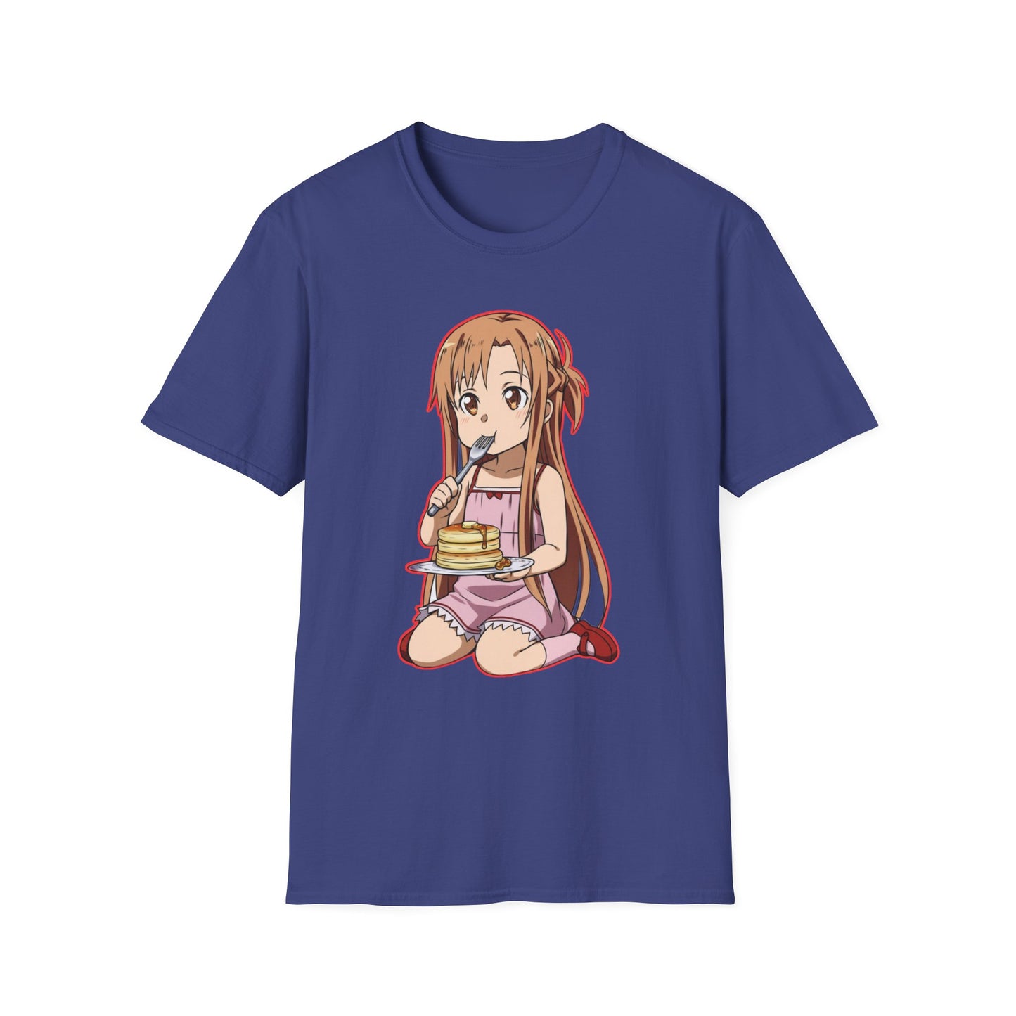 Anime Character Pancakes  sao Unisex Softstyle T-Shirt, Cute Graphic Tee, Gift for Fans, Casual Wear, Cosplay Event