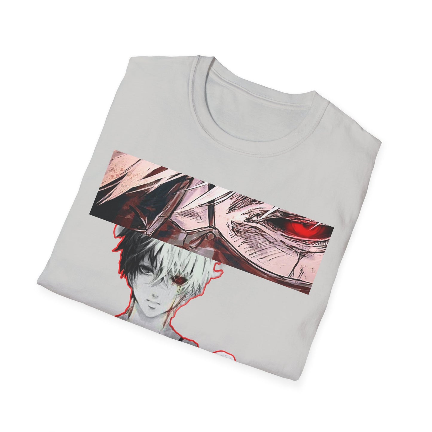 Anime-Inspired Graphic tokyo ghoul styleT-Shirt for Fans, Casual Wear, Birthday Gift, Unisex Softstyle Tee, Perfect for Conventions, Manga Enthusiasts