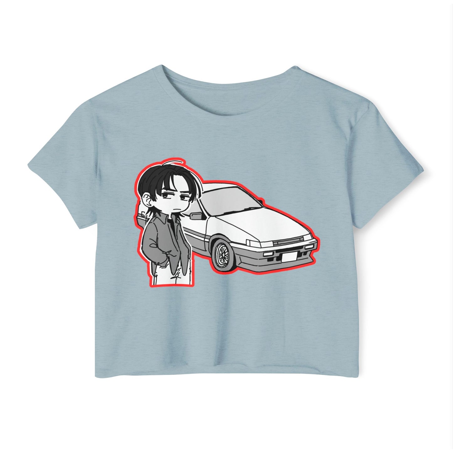 Festival Vibes initial D 2 Crop Top, Graphic Tee for Music Lovers, Summer Top, Cute Streetwear, Ideal for Concerts, Gifts for Her