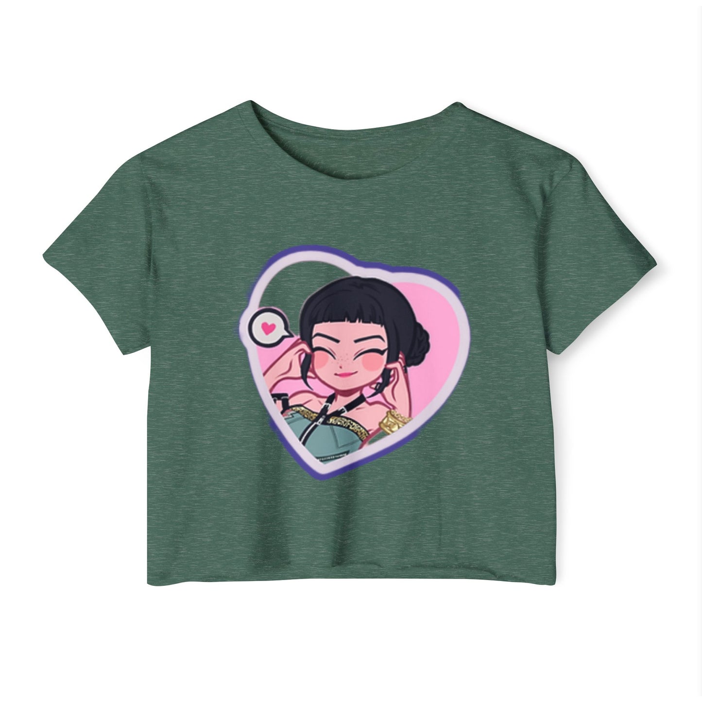 Idol style 1 Crop Top for Women, Summer Fashion, Cute Anime Tee, Festival Outfit, Anime Lover Gift