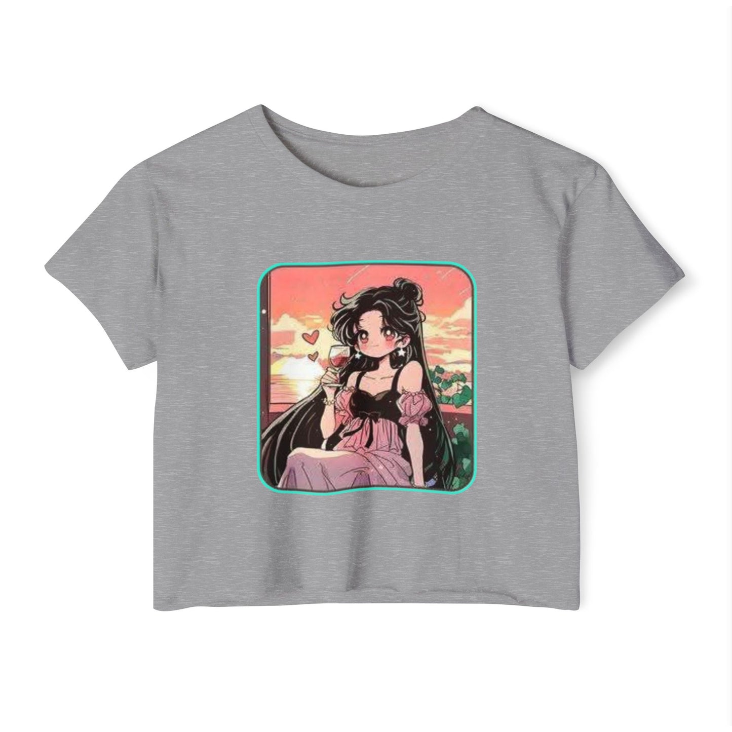Chic Festival sailor moon 17 Crop Top | Anime Style T-Shirt, Summer Fashion, Music Festival Outfit, Casual Wear, Gift for Her