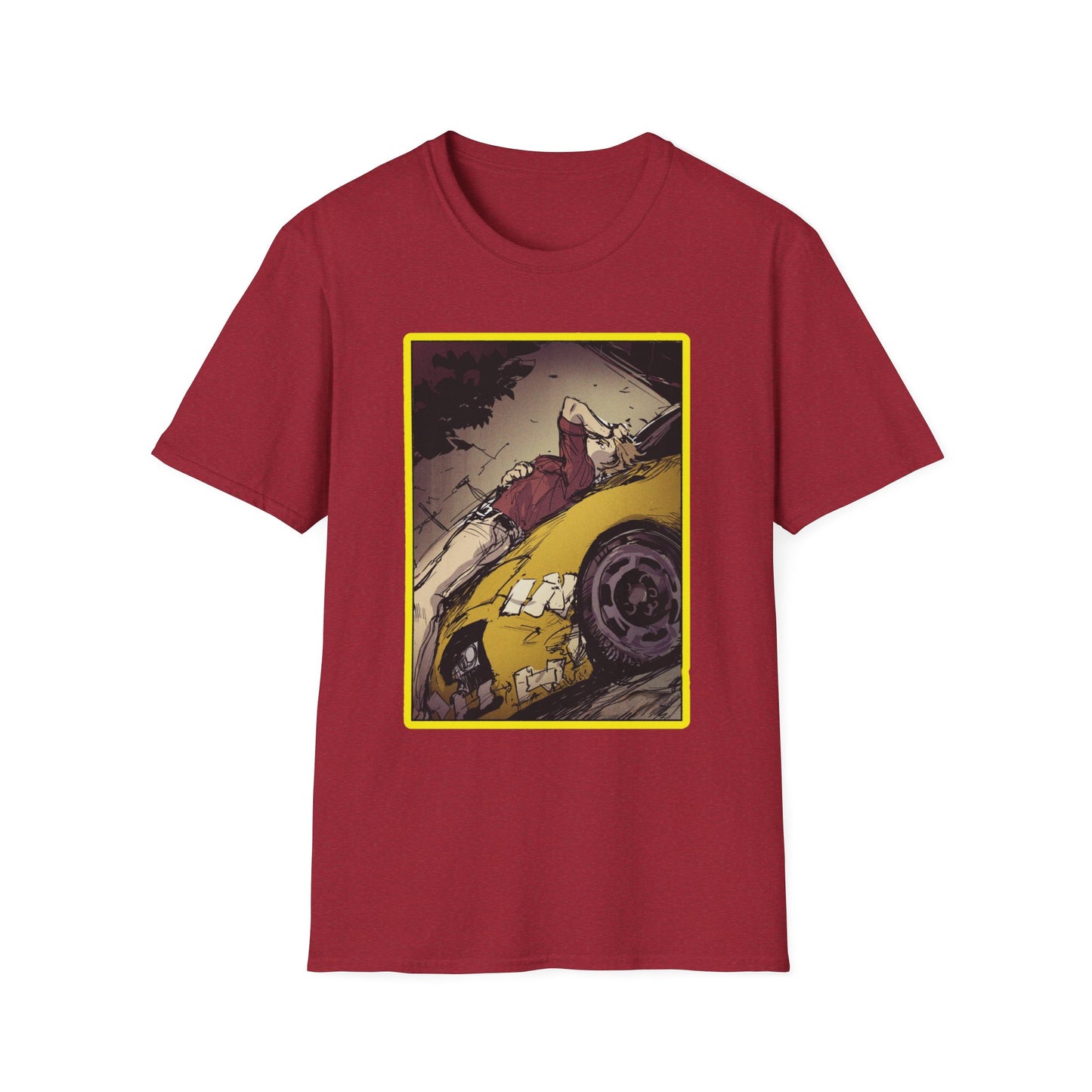 Retro Car Art initial D 11 Unisex Softstyle T-Shirt | Casual Fashion, Graphic Tee, Gift for Car Lovers, Streetwear, Vintage Aesthetic