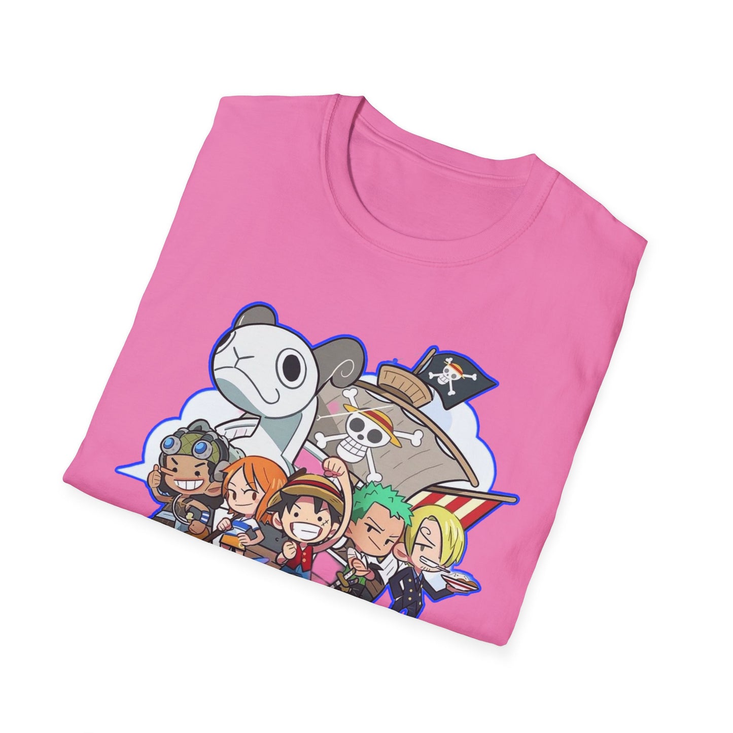 Cute Cartoon Character one piece 7 T-Shirt, Graphic Tee for Anime Lovers, Unisex Gift, Casual Wear, Softstyle Shirt