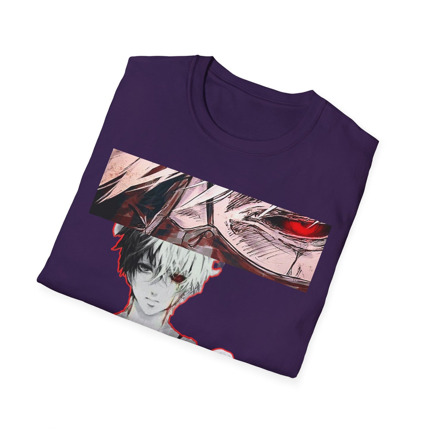 Anime-Inspired Graphic tokyo ghoul styleT-Shirt for Fans, Casual Wear, Birthday Gift, Unisex Softstyle Tee, Perfect for Conventions, Manga Enthusiasts