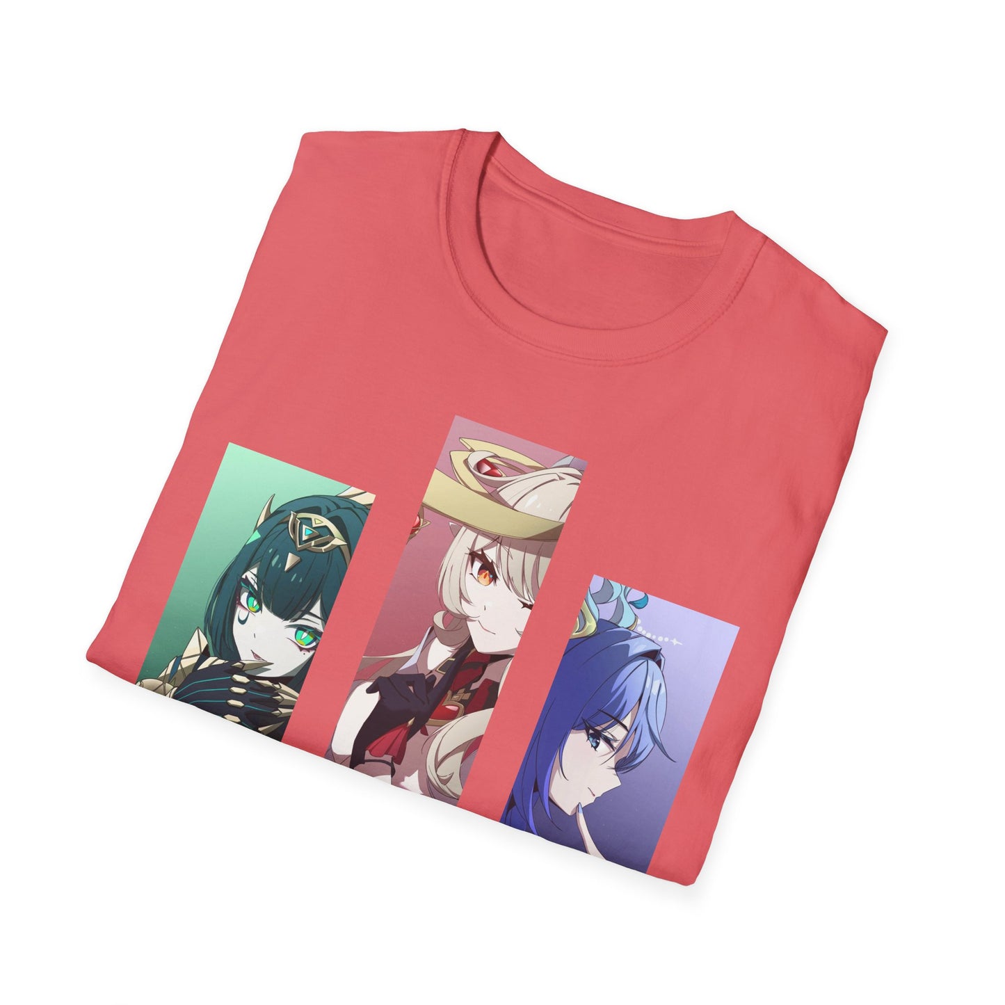 Anime Trio Unisex Softstyle T-Shirt, Casual Tee, Geek Fashion, Gift for Anime Lovers, Novelty Shirt, Unique Graphic Tee