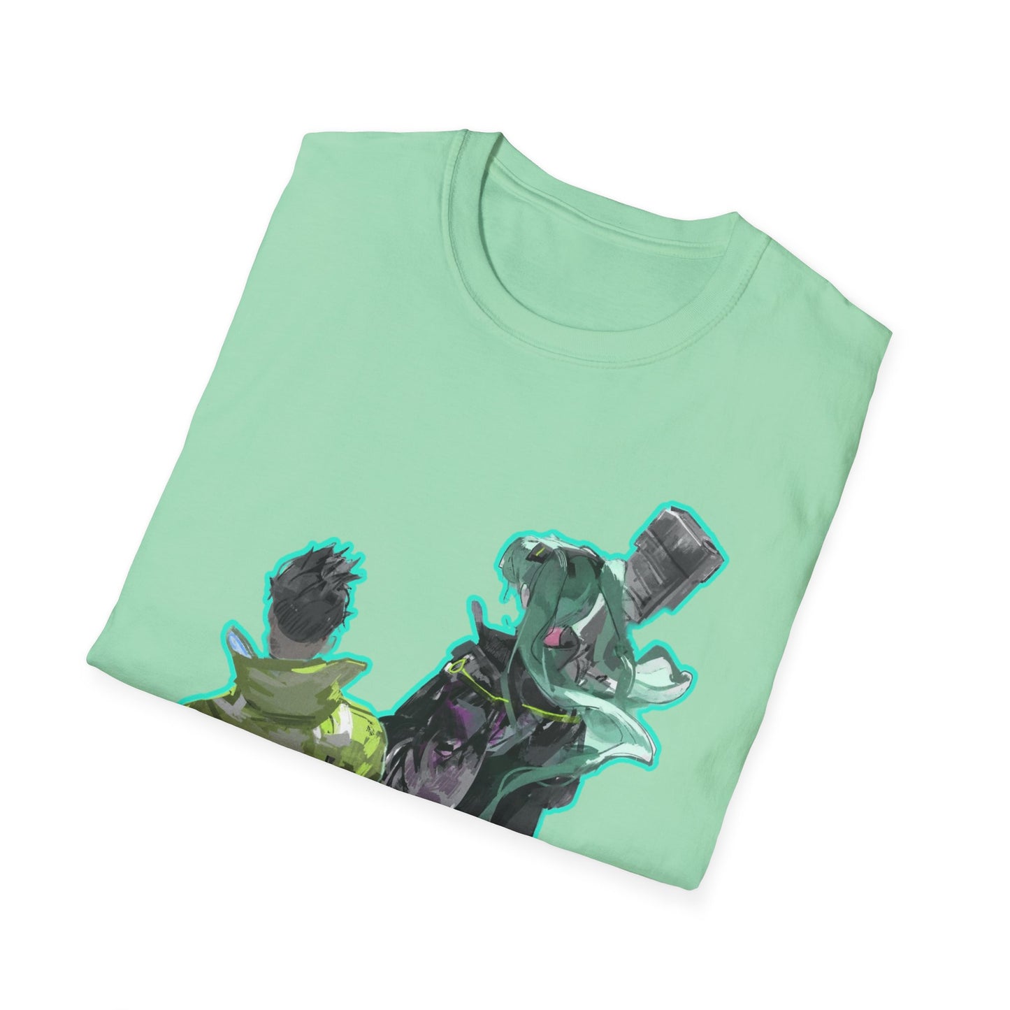 Stylish Unisex  cyber punk style Softstyle T-Shirt with Unique Graphic Design - Perfect for Casual Wear, Gifts, Art Lovers, Birthday, Everyday Style