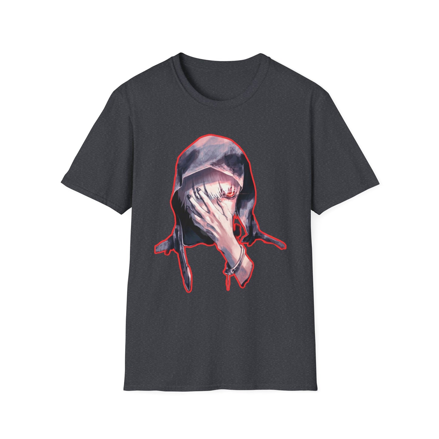 Unisex Graphic Tee tokyo ghoul style 3with Distressed Art, Casual Fashion, Streetwear Style, Gifts for Art Lovers, Everyday Wear, Unique Gift Idea